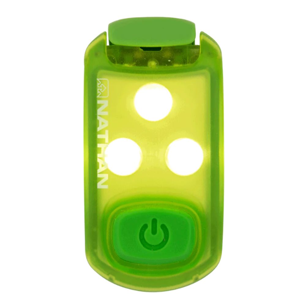 Nathan Strobelight LED Safety Light Clip - High Visibility Strobe Light for Running, Cycling, Walking - Rechargeable & Waterproof Clip-On Light for Night Safety Gear
