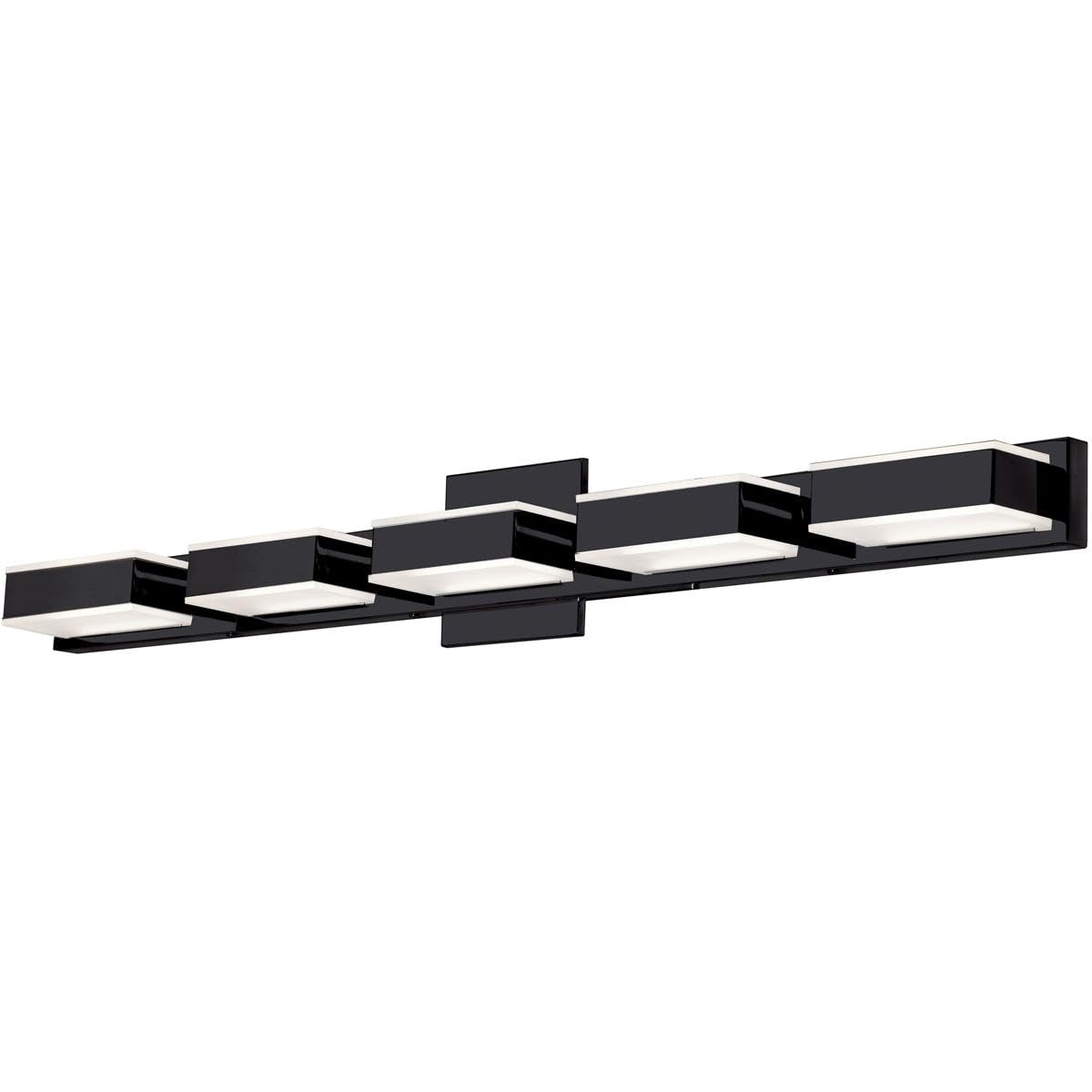 Dainolite Modern LED Vanity Ceiling Light Fixture - 5W Energy Efficient, Black Finish for Bathroom & Bedroom Lighting | Perfect for Contemporary Home Decor