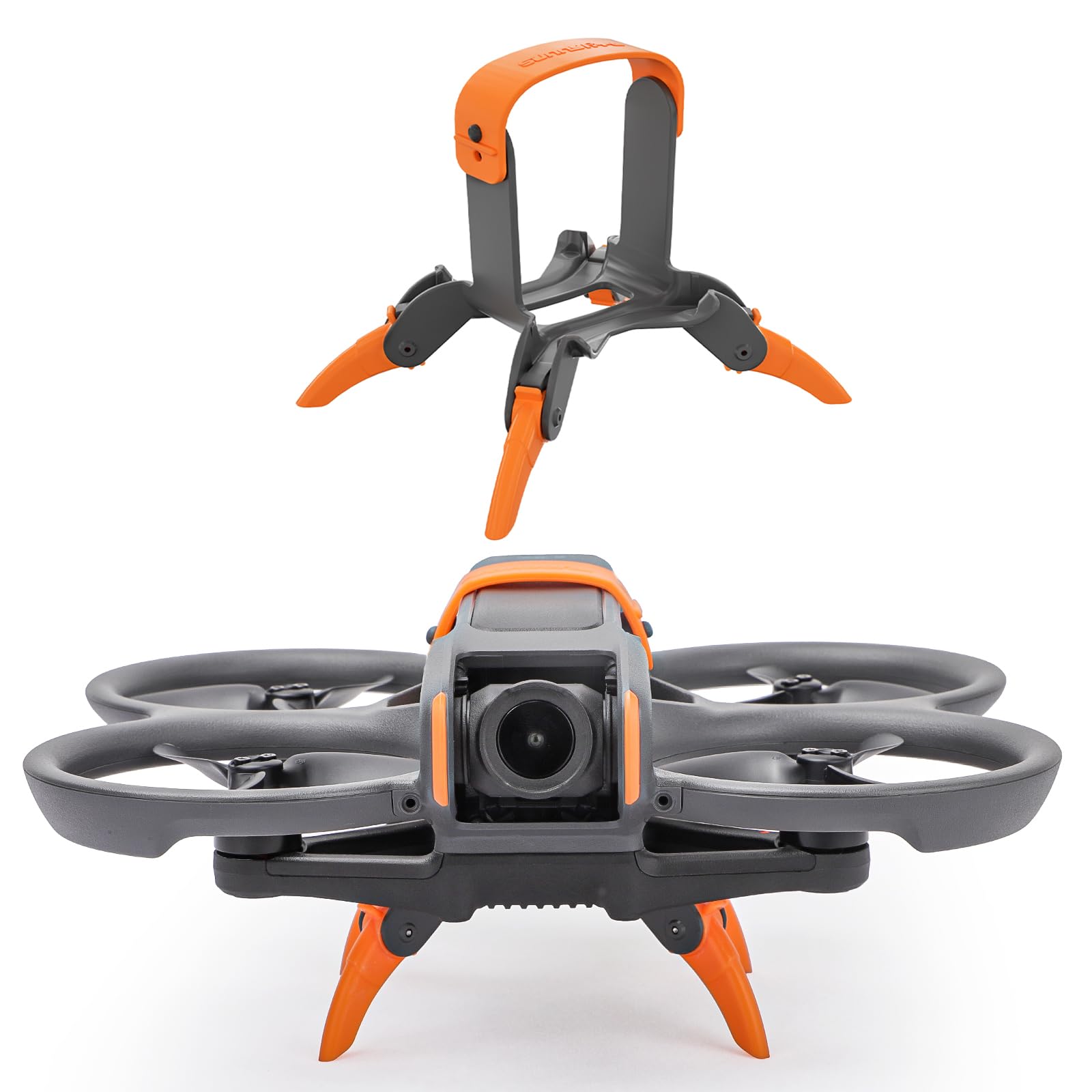 DJI Avata 2 Foldable Landing Gear Extension Kit - Orange Height Adjustable Legs for Enhanced Drone Stability | Perfect for Aerial Photography, Cinematic Shots & Outdoor Adventures
