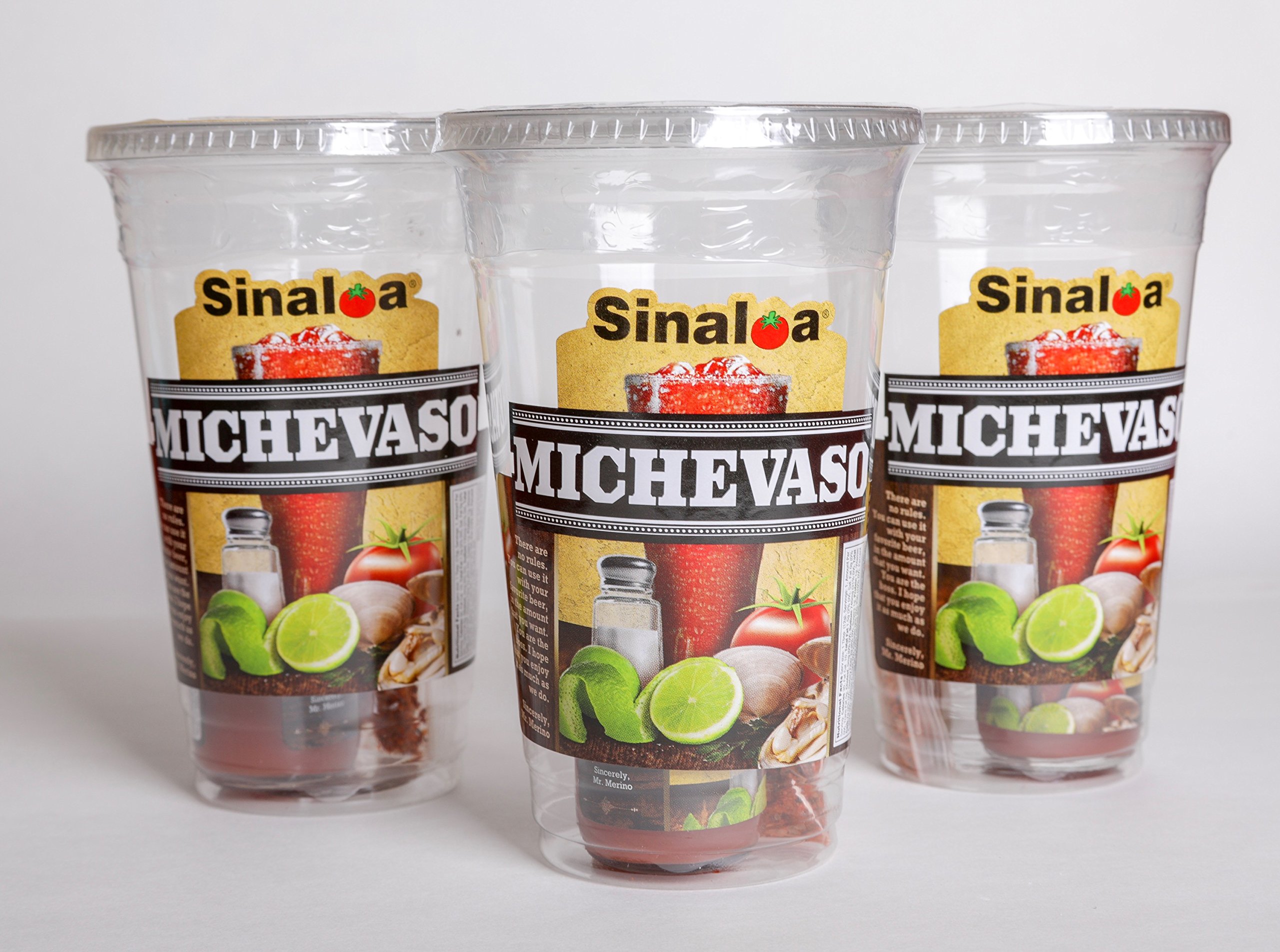 Premium Salsa Sinaloa Michevaso Michelada Cups - 24 oz Set of 3 - Perfect for Mexican Beer Cocktails, Parties & Outdoor Gatherings