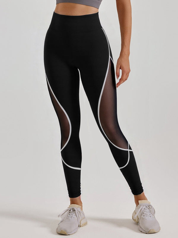 ZASUWA Women's Sexy Mesh High-Waisted Leggings for Workout, Yoga, and Night Out - Tummy Control & Butt Lifting Shapewear