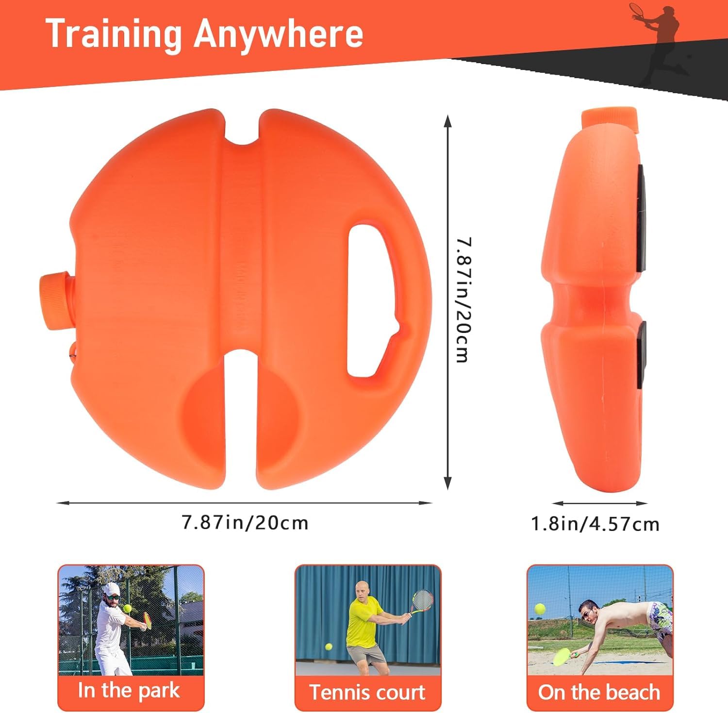 Solo Tennis Trainer Rebound Ball with String - Portable Tennis Practice Equipment for Self-Training | Includes 3 Tennis Balls & Elastic Cord | Perfect for Beginners & Adults | Indoor & Outdoor Use