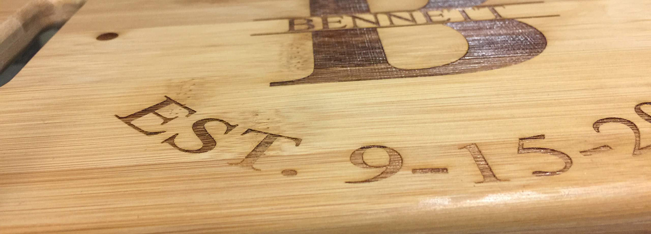 Premium Wooden Cutting Board - Elegant Wedding Gift for Bride & Groom, Bridal Shower Present, Housewarming Gift - Perfect for Kitchen Decor & Food Preparation