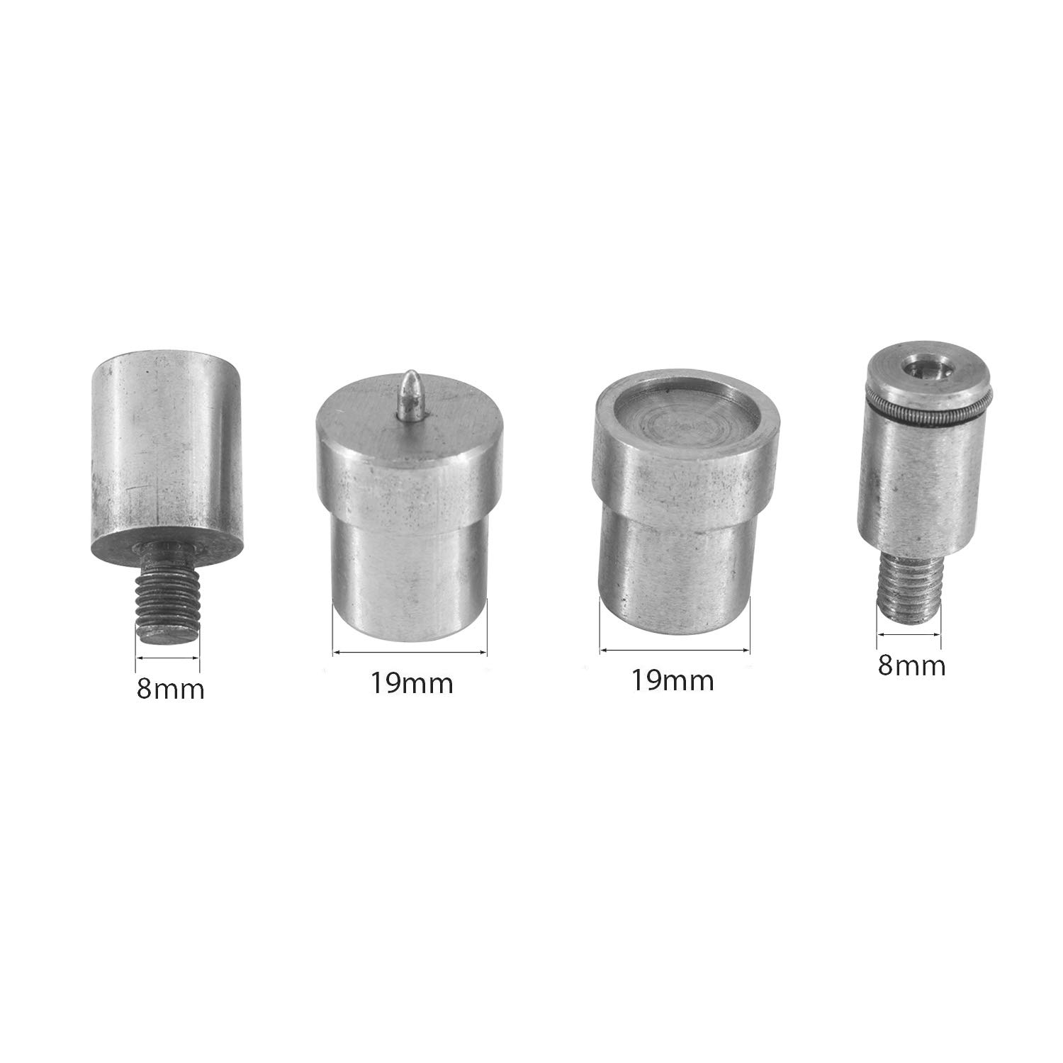 12.5mm S Spring Press Studs Dies with Universal Green Hand Press Machine - Snap Fastener Installation Tool for Clothing, Jackets & Leathercraft | DIY Sewing, Garment Repair & Crafting Projects | Perfect for Tailors, Fashion Designers & DIY Enthusiasts