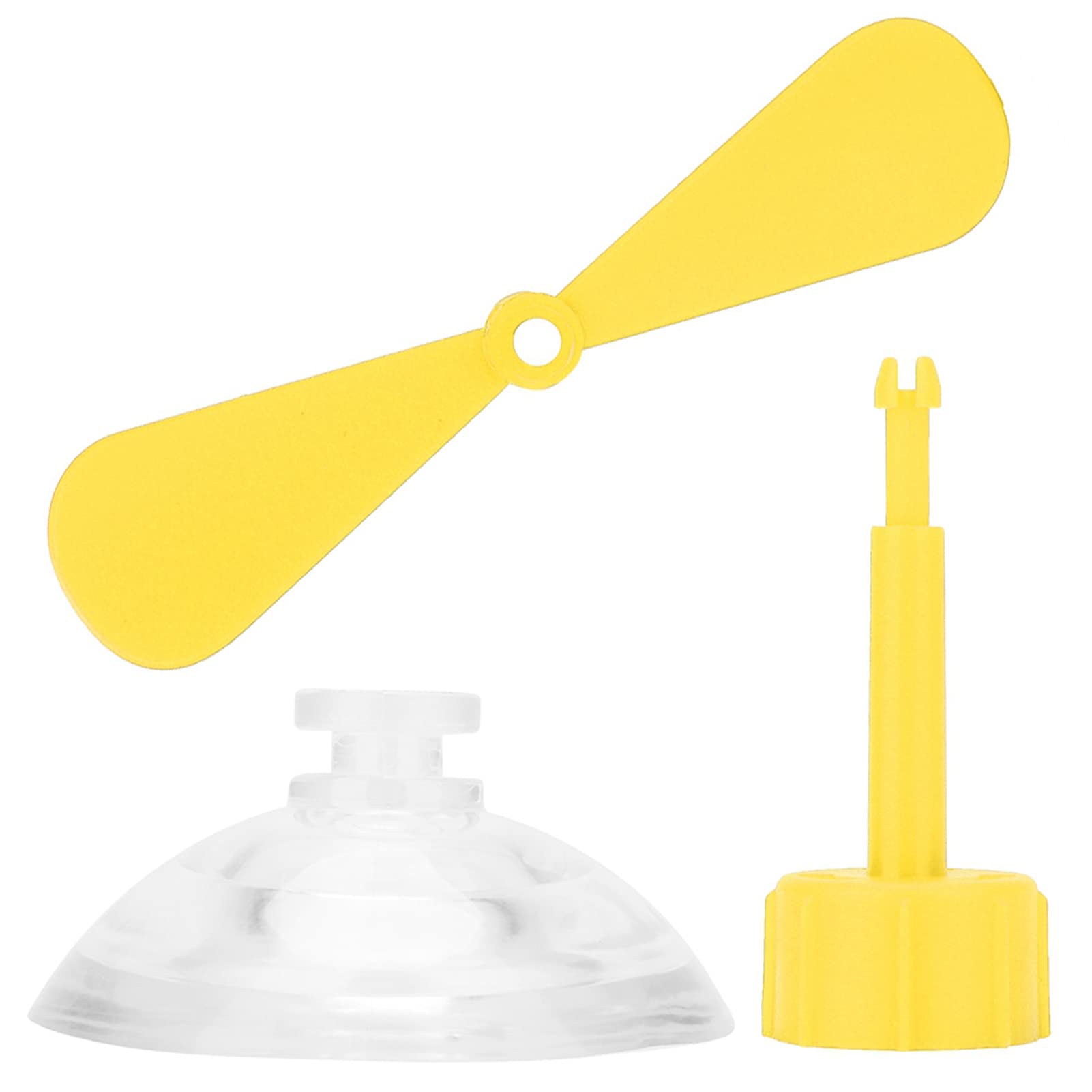Motorcycle Helmet Suction Cup - Yellow Rubber Propeller for Bike Helmets - Perfect for Decoration & Storage