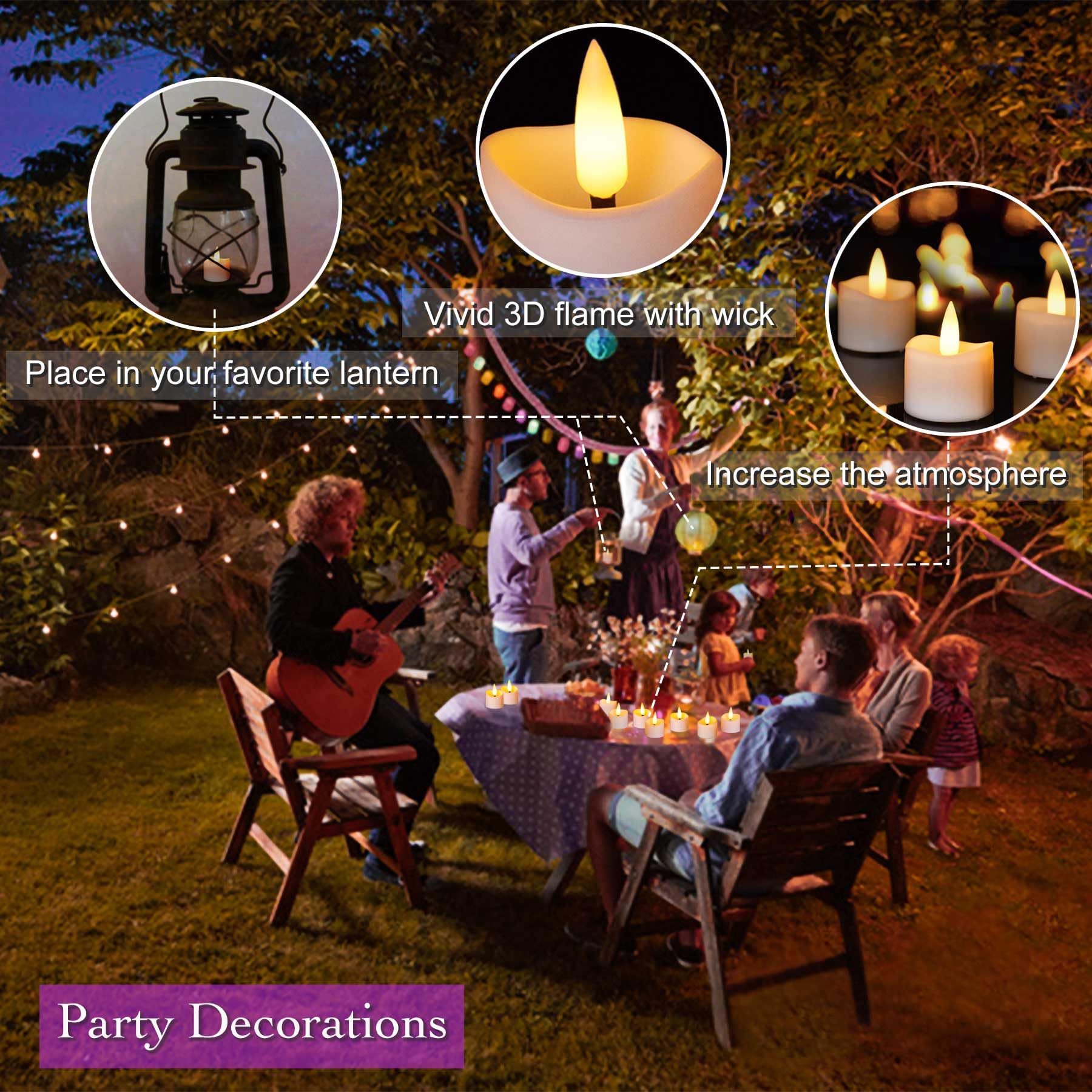 12-Pack LED Timer Tea Lights - Flameless Battery-Operated Flickering Votive Candles for Christmas, Halloween, Wedding & Home Decor - Realistic Fake Candles with Auto Shut-Off for Parties, Centerpieces & Holiday Displays
