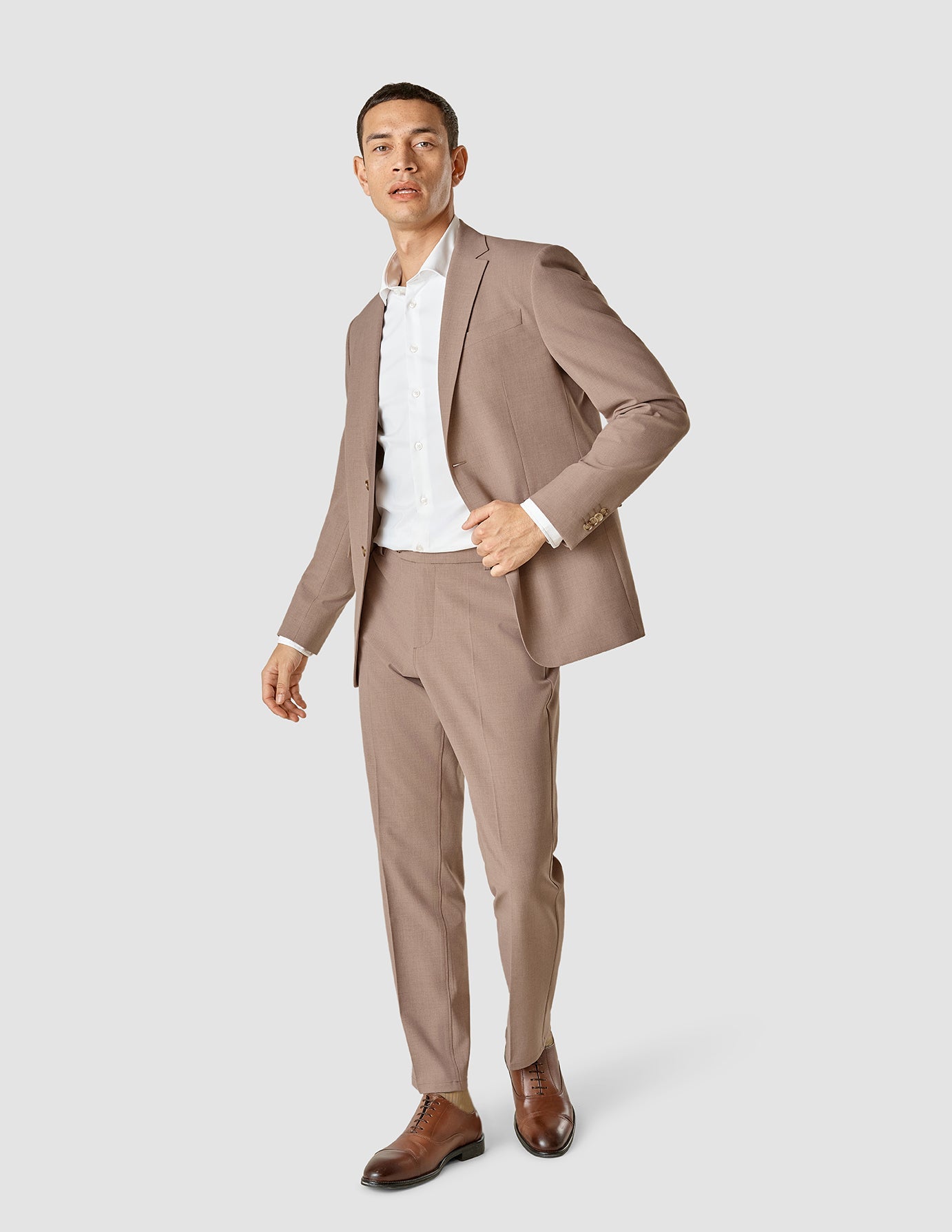 Essential Blazer Dusty Lilac Melange Regular Fit - Perfect for Office Wear, Business Meetings & Smart Casual Outfits