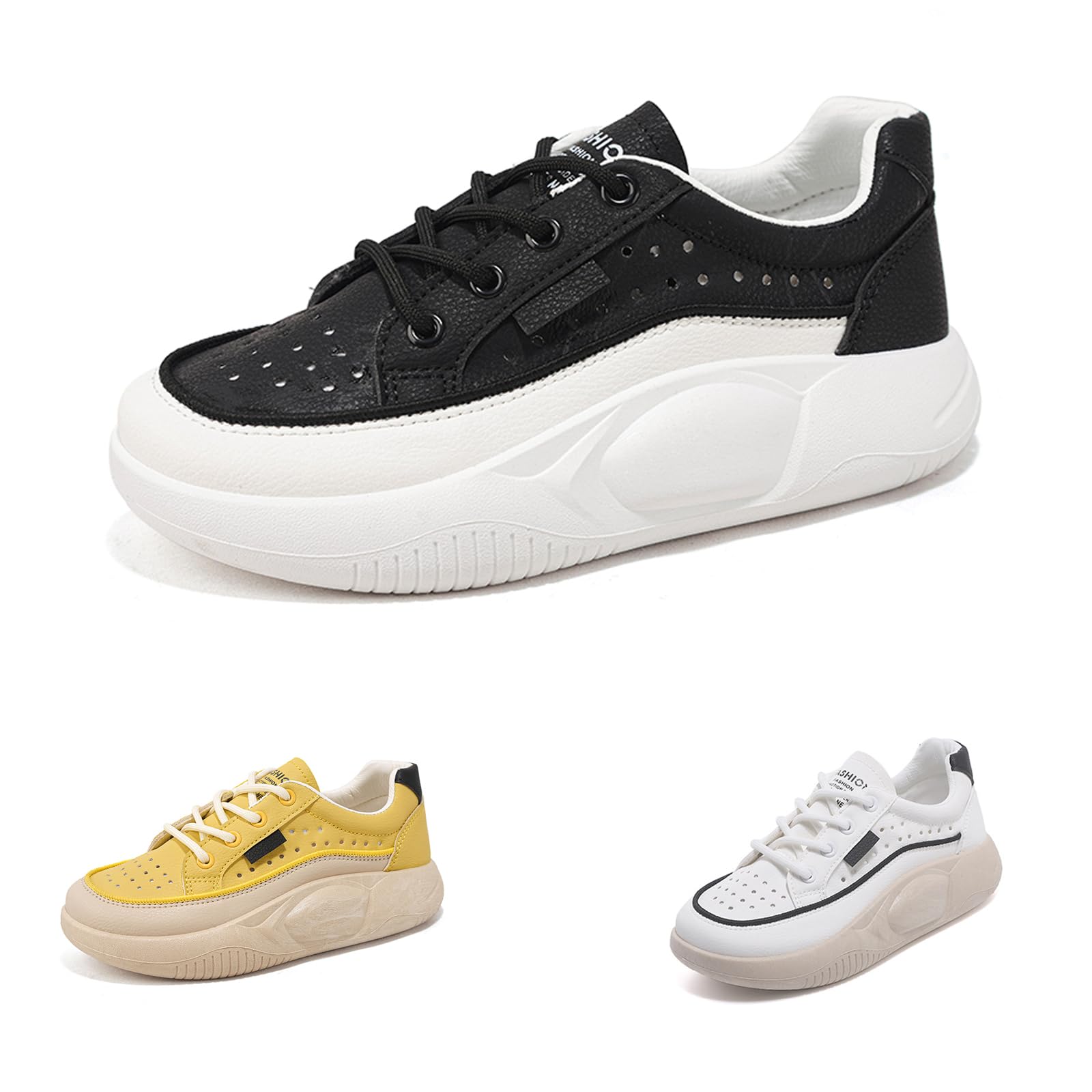 Women's Fashion Mesh Platform Sneakers - Comfortable Lace-Up Tennis Shoes with Soft Cushioned Sole for Height Increase | Perfect for Walking, Casual Wear, Gym & Daily Activities