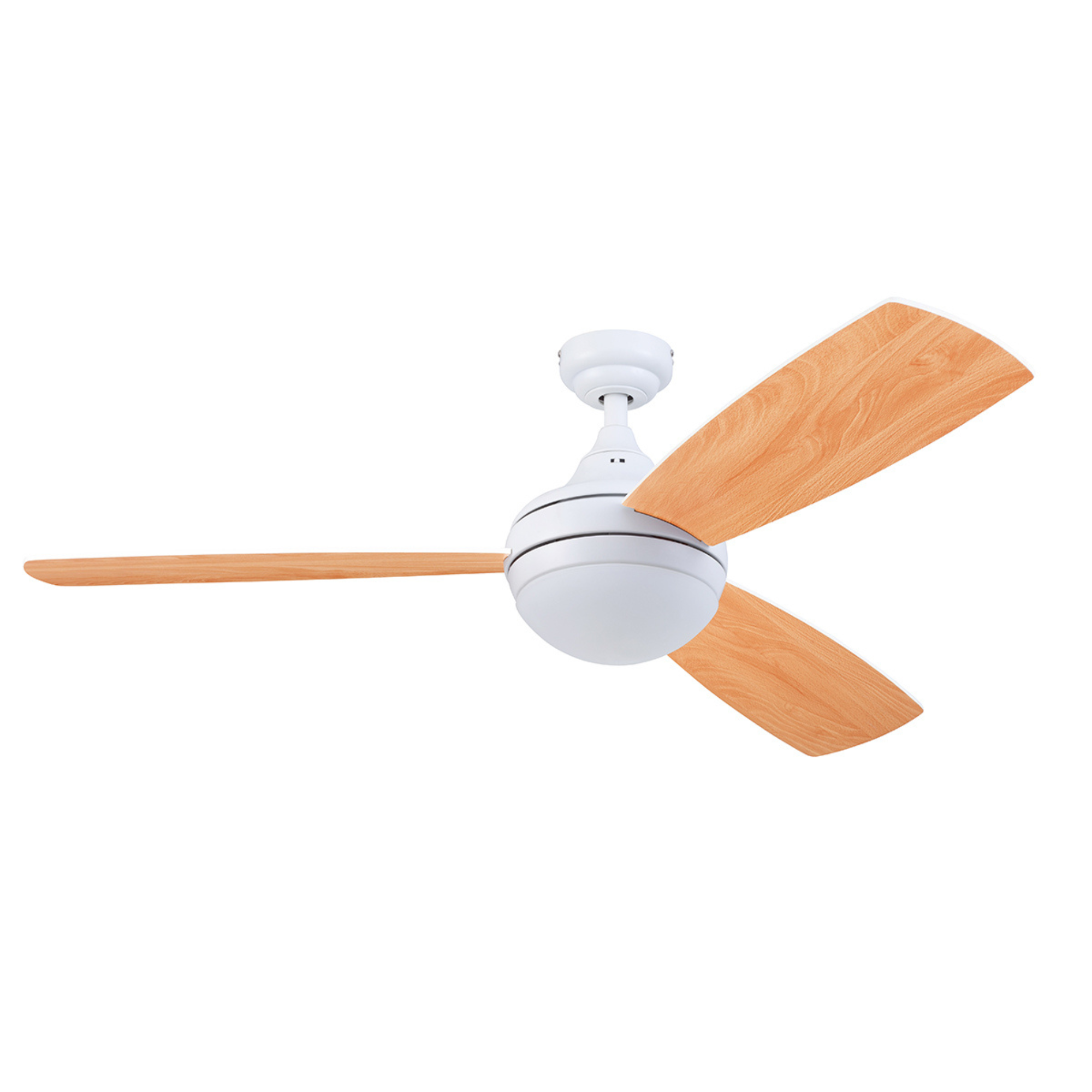 52 Inch White Calico Ceiling Fan with Remote Control - Perfect for Living Room, Bedroom, and Office Spaces