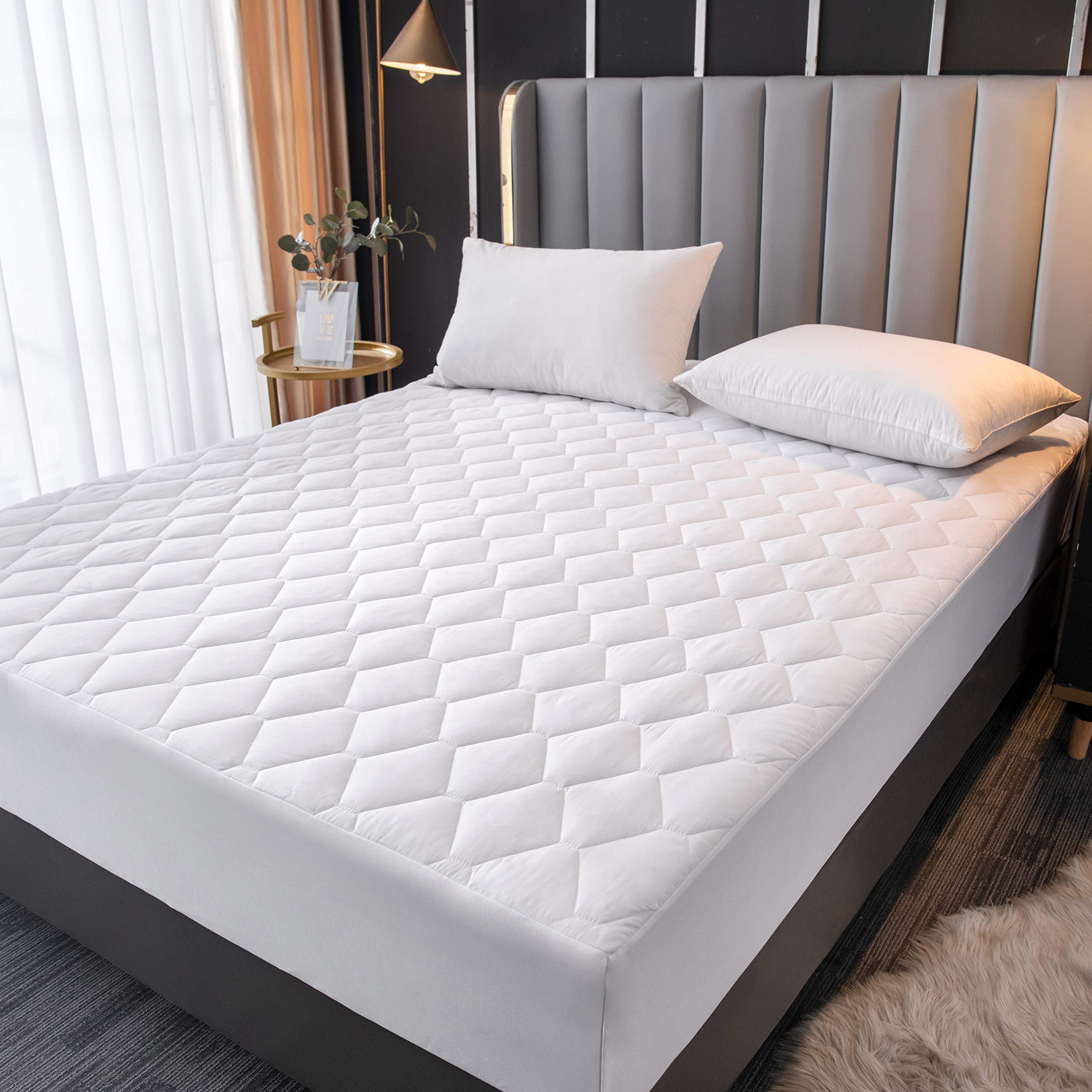 Premium Cooling Mattress Pad - Queen Size, Breathable & Hypoallergenic for Better Sleep - Ideal for Hot Sleepers & Allergy Relief