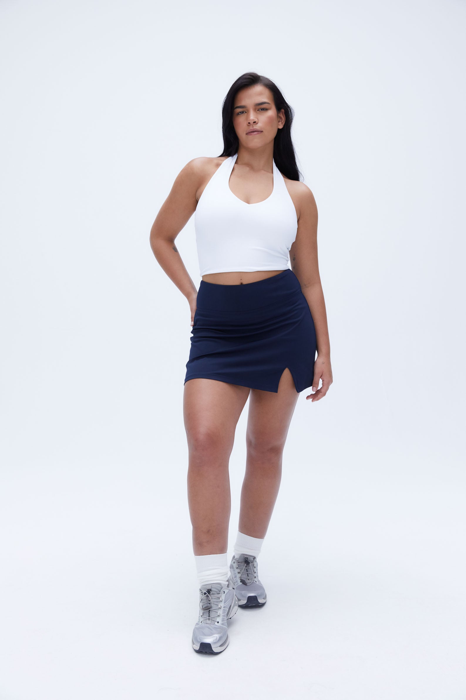 Stylish A-Line Mini Skirt for Women - Navy Blue | Flattering Fit for Casual Outings, Parties & Date Nights