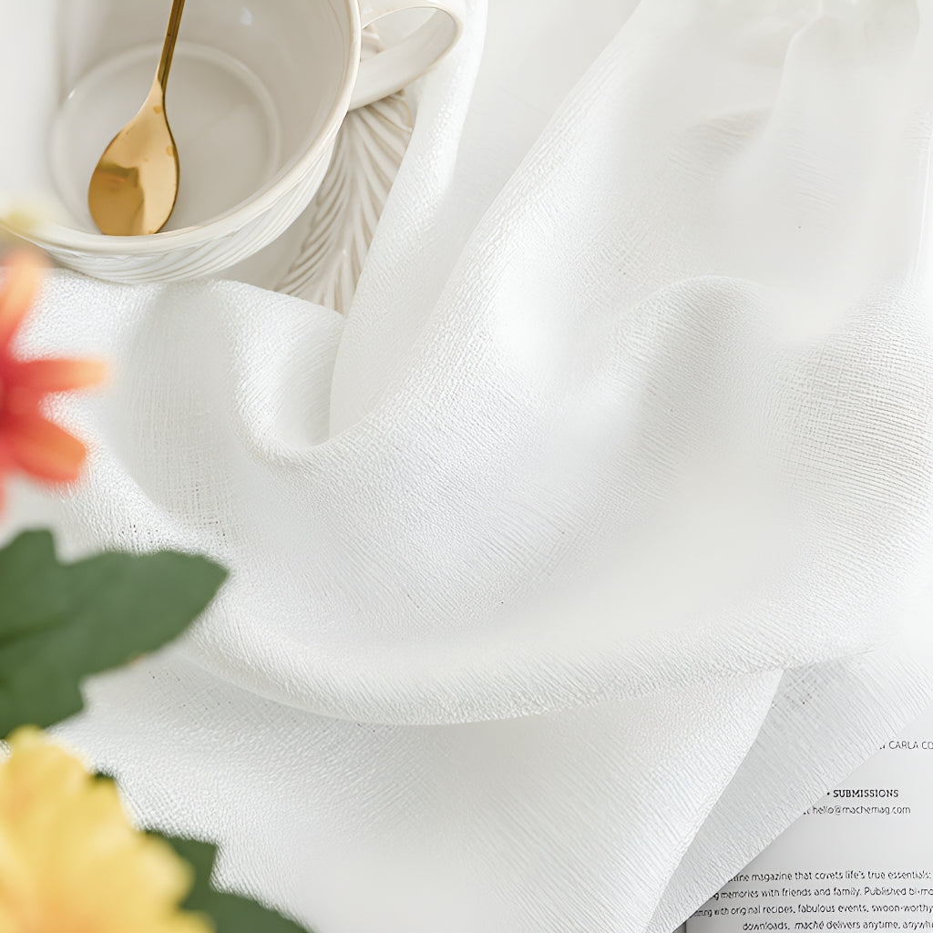 Kailyn Airy Gauze Grommet Light Filtering Curtains - Custom Window Treatments for Living Room, Bedroom & Nursery - Soft Sheer Drapes for Privacy & Natural Light Control