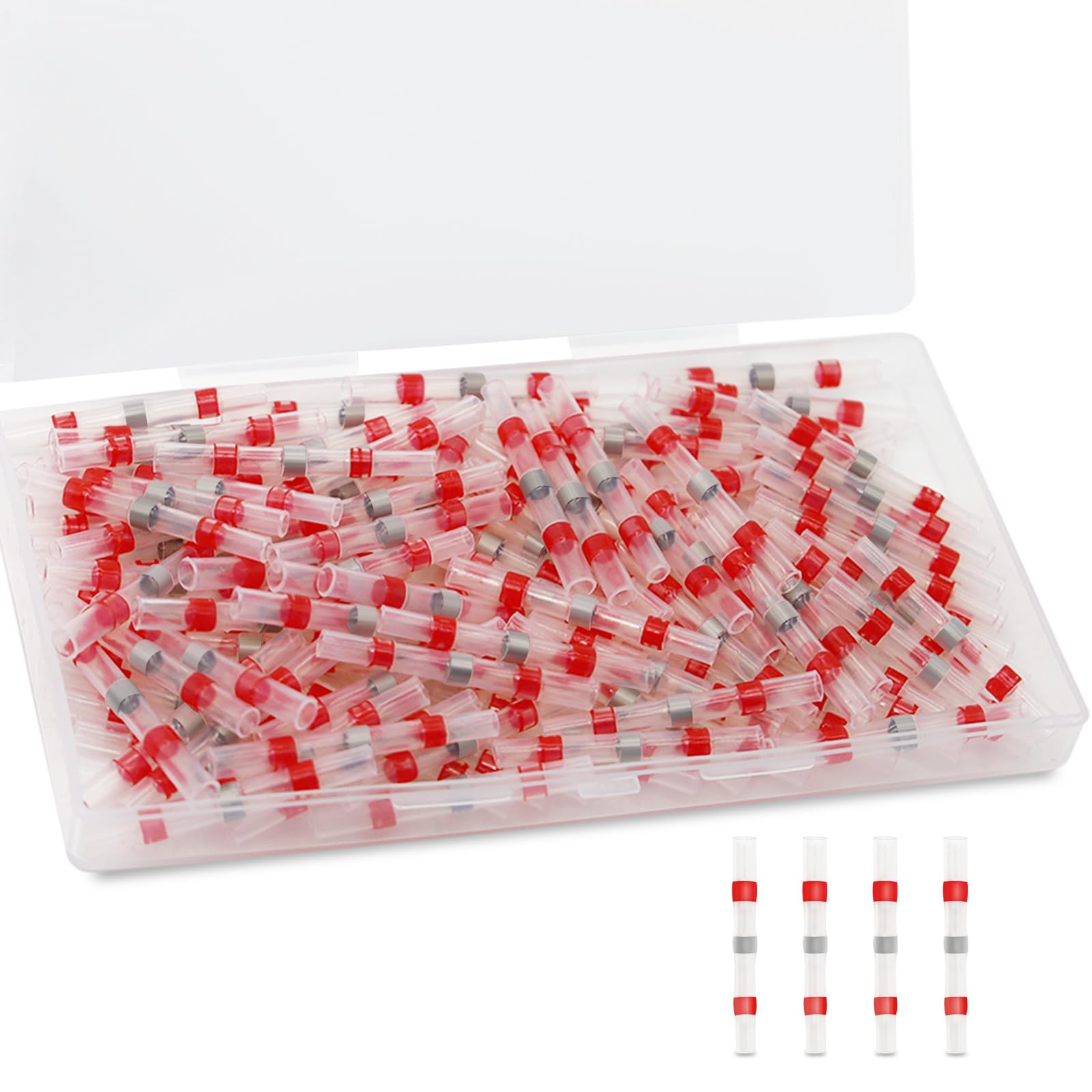 120PCS Solder Seal Wire Connectors - Waterproof Heat Shrink Butt Connectors for 22-18 AWG Wires | Electrical DIY, Automotive, Marine & Outdoor Wiring Projects