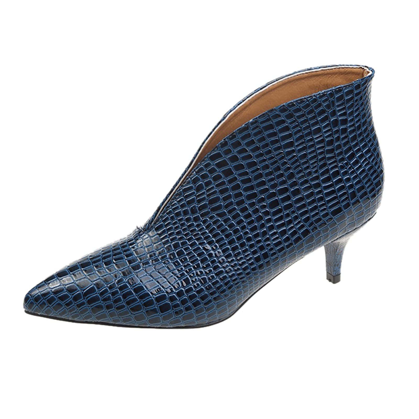 Stylish Women's Ankle Boots with Stiletto Heel - Breathable Retro Fashion Shoes with Zipper - Comfortable High Heels for Women with Cushioned Insoles | Perfect for Office, Party & Night Out