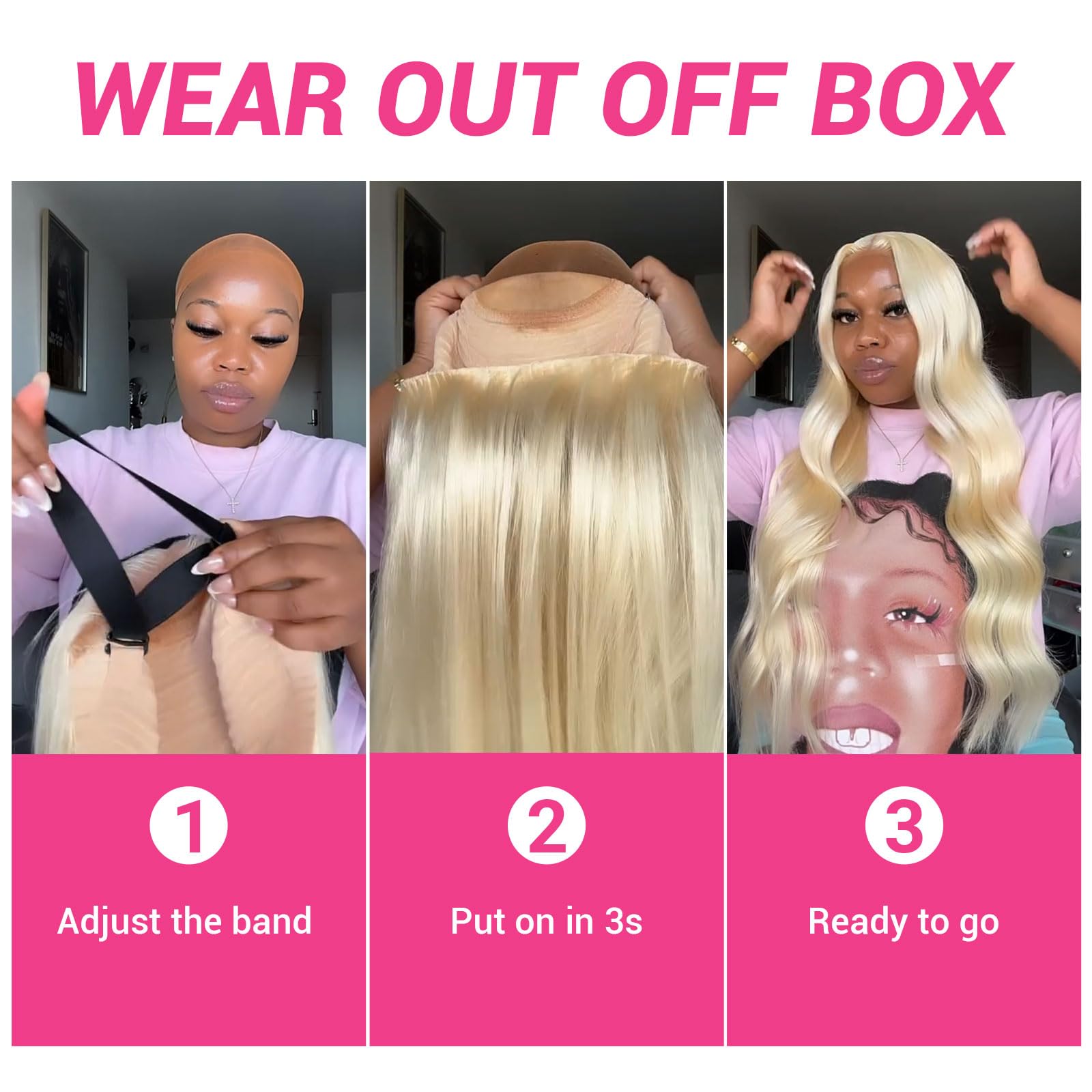 613 Blonde Body Wave Lace Front Human Hair Wig - 13x4 HD Lace Frontal, 180% Density, Glueless, Pre-Plucked & Pre-Cut - 34 Inch Natural Looking Wigs for Black Women - Perfect for Daily Wear, Special Occasions & Protective Styling