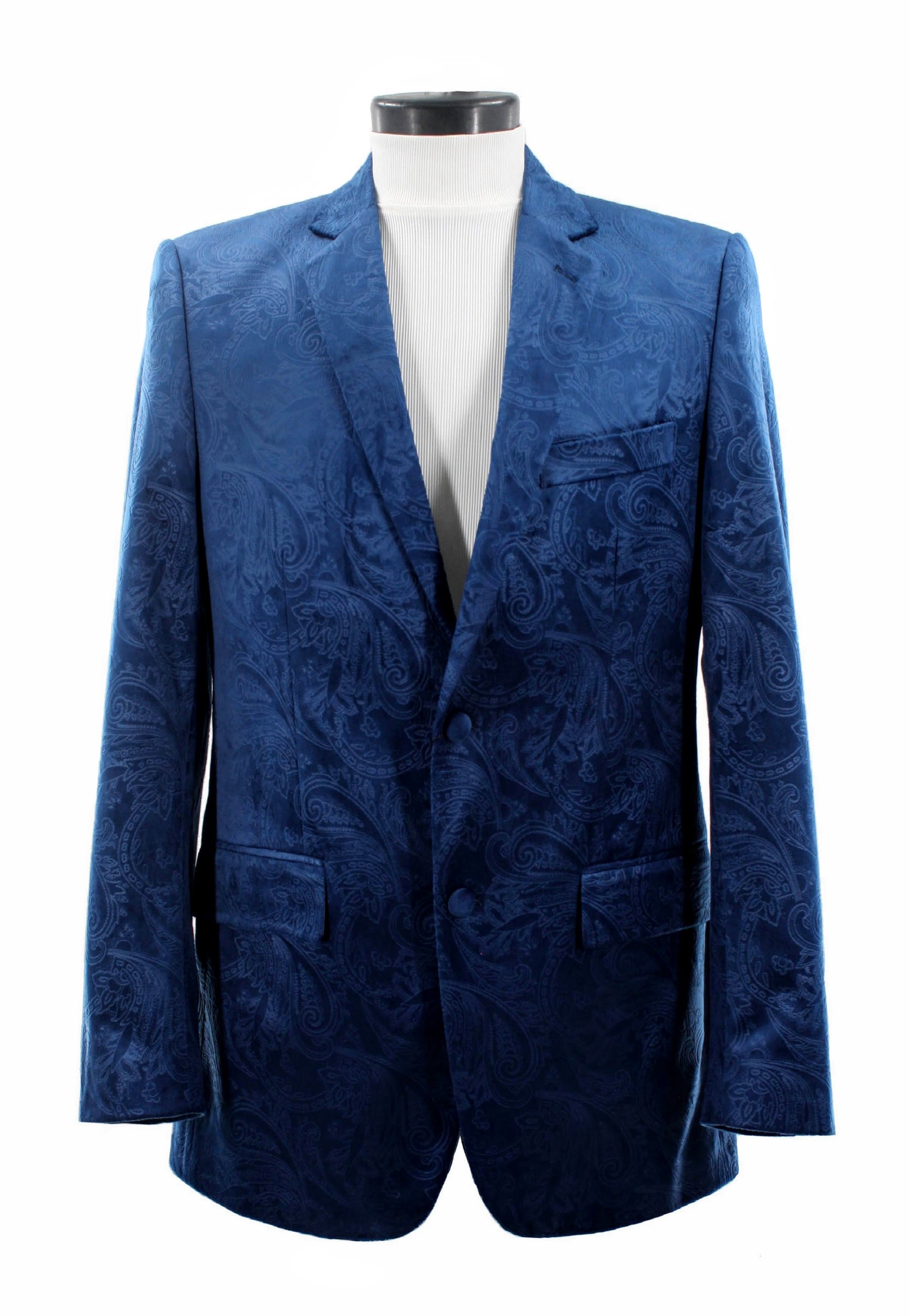 Bassiri Men's Slim Fit Blazer J1044 - Navy Blue Suit Jacket for Business, Office, and Formal Events