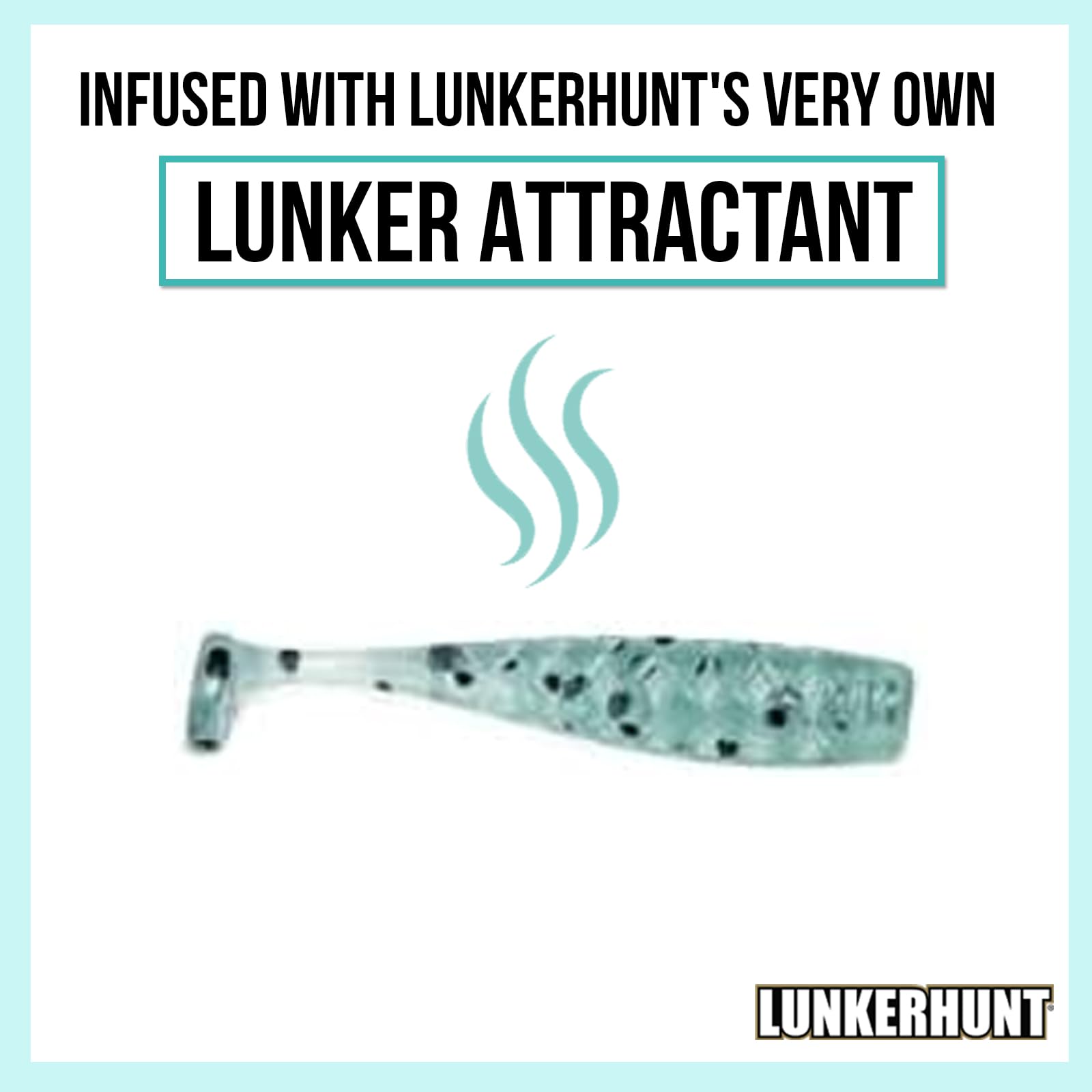 LUNKERHUNT Scented Fishing Bait Jar - 1.5 Inch Durable Soft Plastic Lures for Bass, Trout & Pike | Long-Lasting Attractant for Ice Fishing & Freshwater Angling | Reusable Artificial Bait for All Seasons