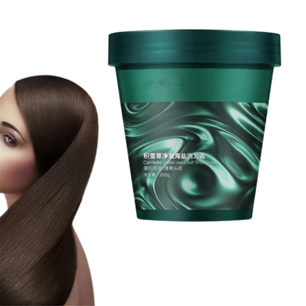 MTDBAOD Centella Asiatica Purifying Scrub with Sea Salt - Scalp Exfoliating Shampoo for Hair Growth, Thinning & Hair Loss - Leaves Hair Soft & Smooth - Ideal for Dry Scalp & Dandruff Relief