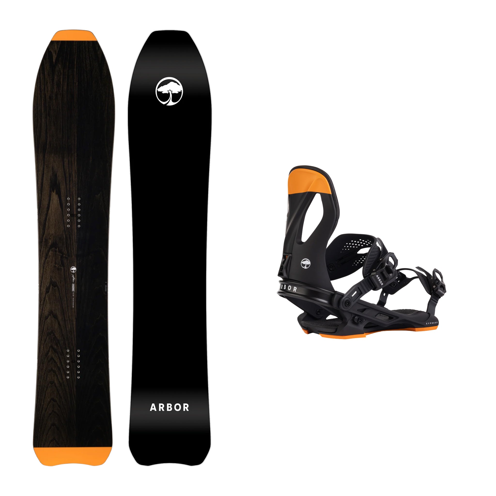 **2025 Arbor Padre Snowboard with Cypress Bindings - All-Mountain Freestyle Snowboard for Men & Women | Perfect for Powder, Park & Backcountry Riding**