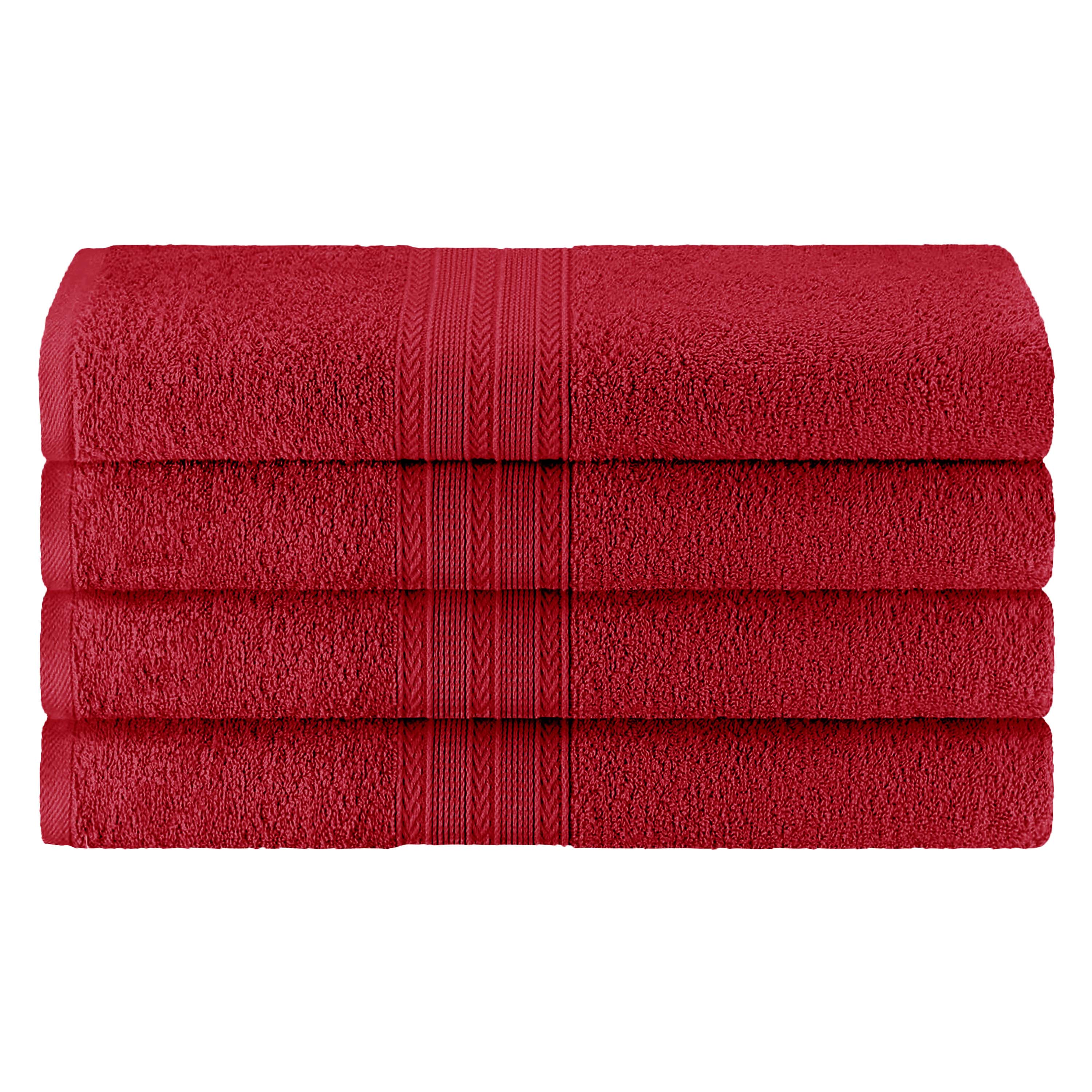 Premium 100% Cotton Eco-Friendly 4-Piece Bath Towel Set - Soft, Absorbent & Hypoallergenic - Perfect for Spa, Bathroom & Beach Use