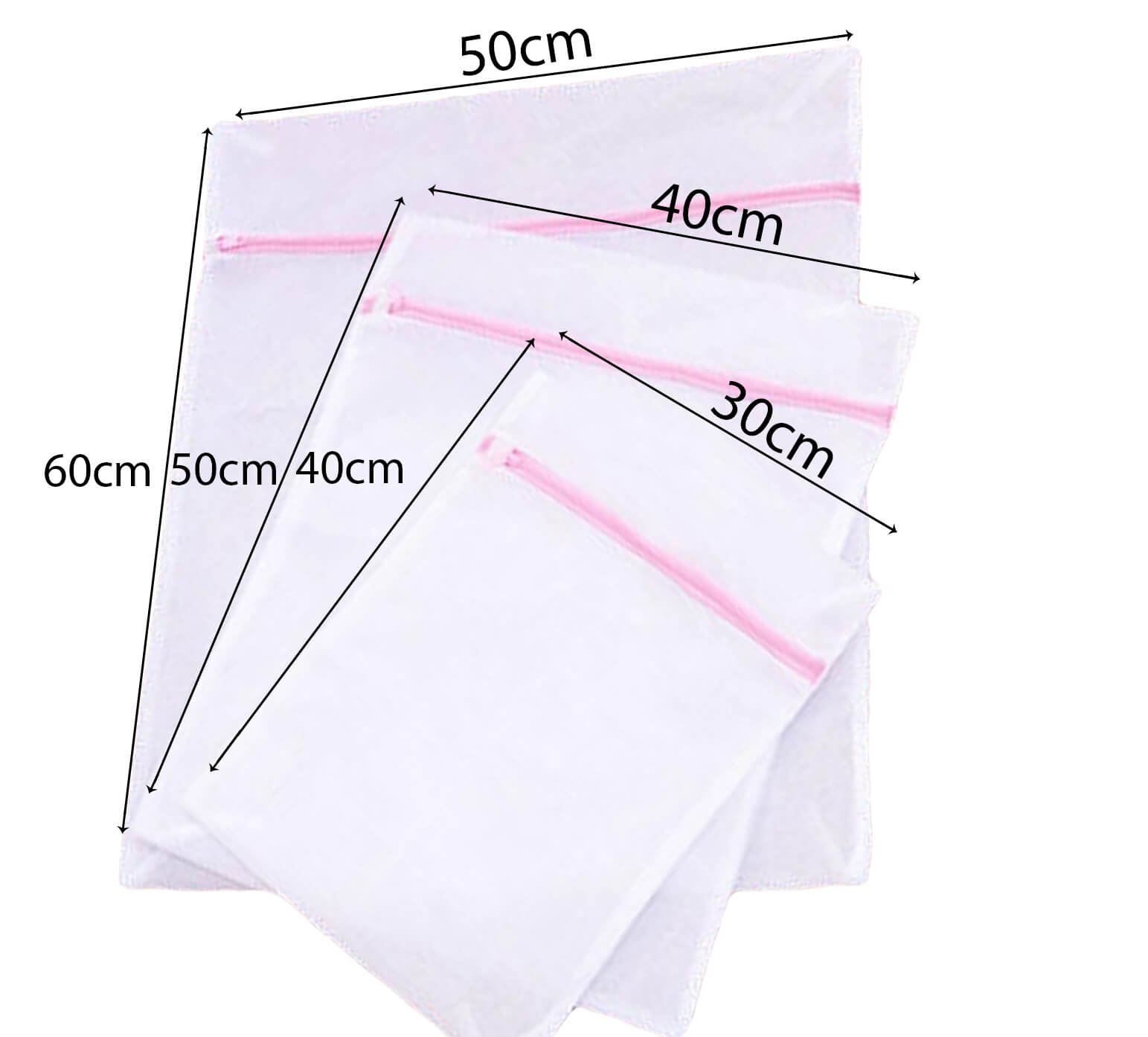 Premium Dense Mesh Laundry Bags (Pack of 2) - 40x50cm Zippered Delicate Wash Bags for Bras, Underwear & Lingerie - Gentle Clothes Protection for Travel, Gym & Home Use