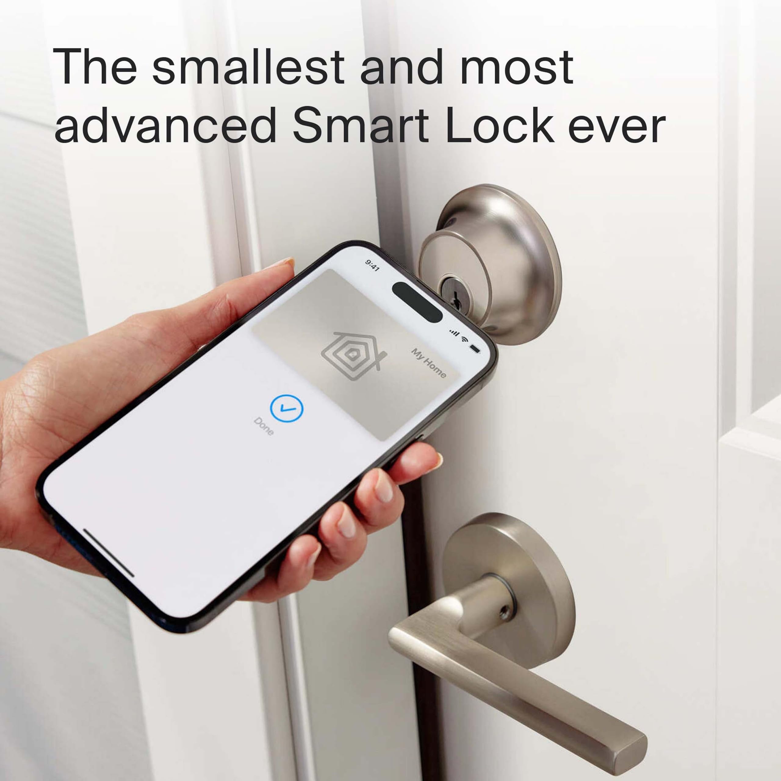 Level Lock+ WiFi Deadbolt Smart Lock - World's Smallest Smart Lock with Apple Home Key - Remote Lock/Unlock via iOS & Android App - Compatible with Apple Home, Alexa & Google Home (Satin Nickel) - Perfect for Smart Homes, Vacation Rentals & Airbnb Properties