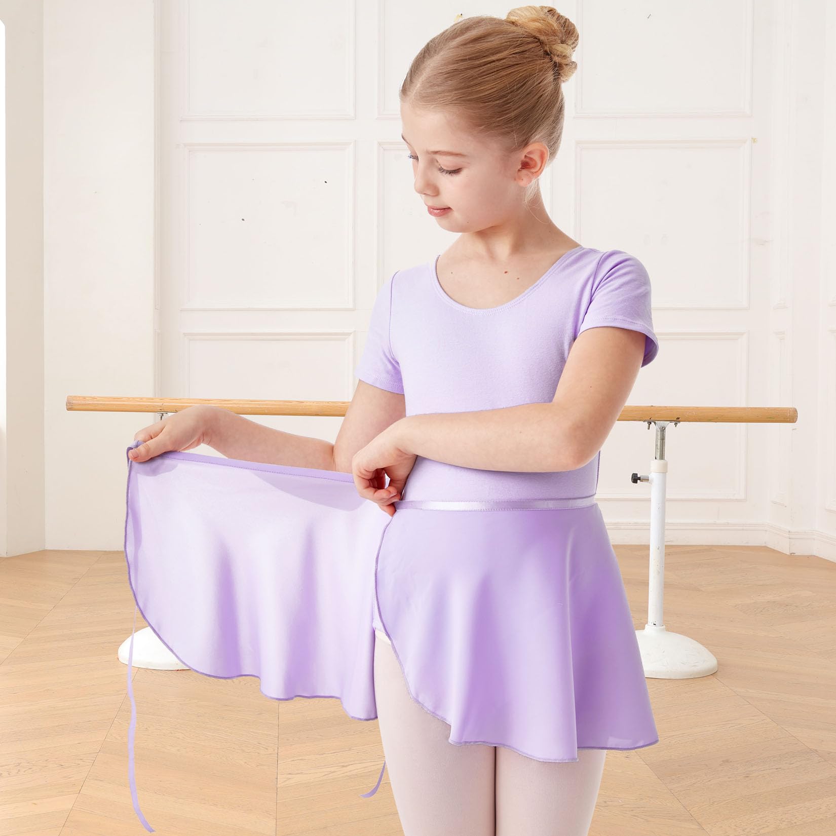 HiDance Women's Ballet Wrap Skirt - Adjustable Chiffon Sheer Dance Skirt for Ballet, Jazz, Contemporary & Performance - Perfect for Dance Classes, Recitals & Costumes