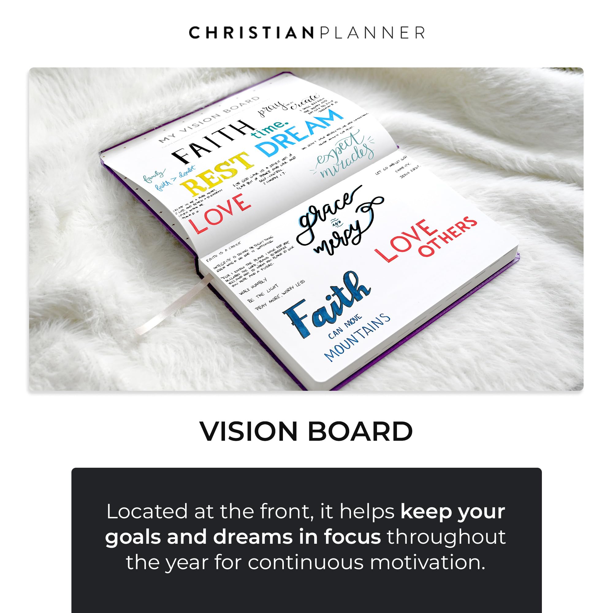 2025 Christian Planner & Bible Journal with Gratitude Pages - Hardcover Daily, Weekly & Monthly Organizer for Men & Women - Thick No-Bleed Paper (Ultra Violet) - Perfect for Bible Study, Prayer Tracking & Personal Reflection