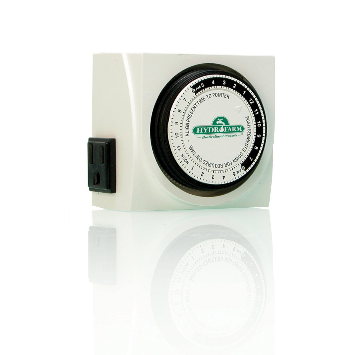Hydrofarm TM01015D UL-Listed Dual Outlet Grounded Timer - Auto Pilot Analog for Indoor Gardening & Hydroponics | Perfect for Grow Lights, Pumps & Irrigation Systems