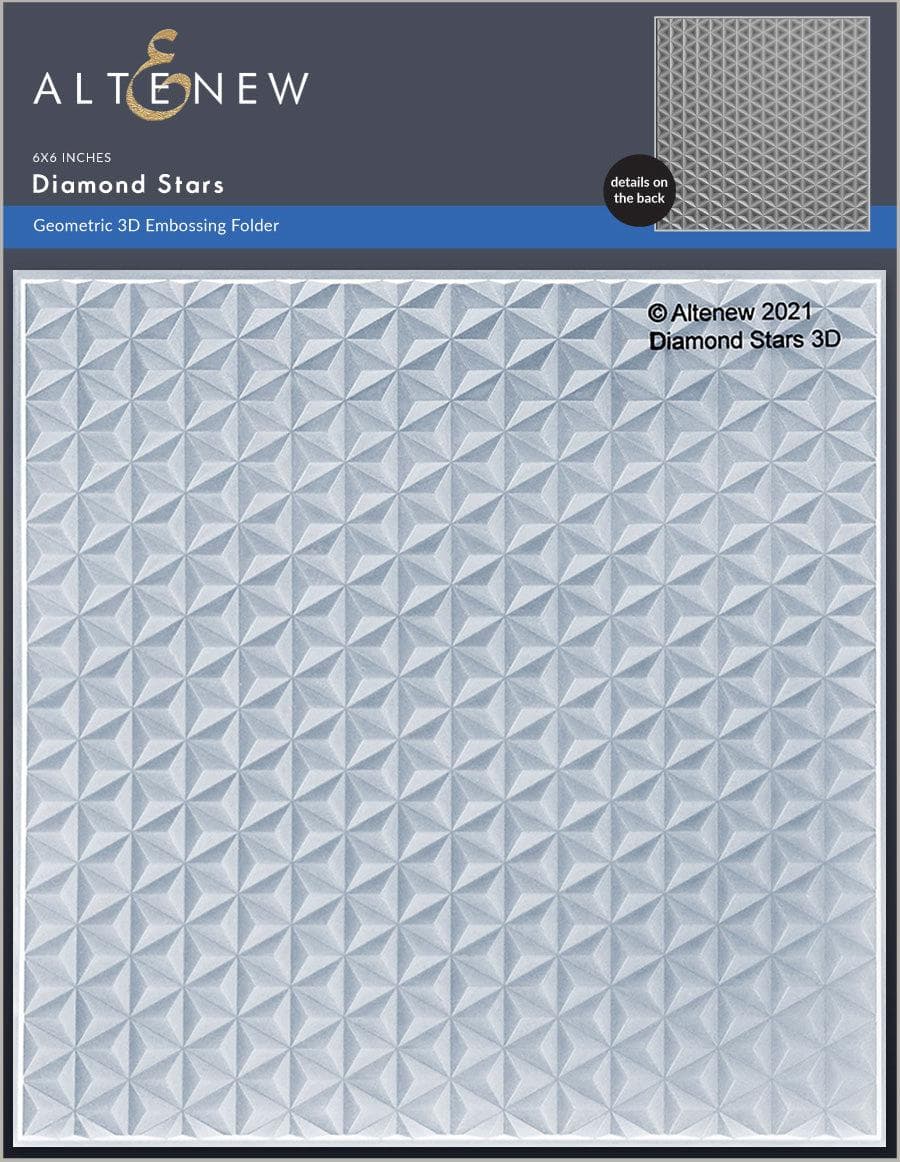 Diamond Stars 3D Embossing Folder for Card Making, Scrapbooking & DIY Crafts - Perfect for Greeting Cards, Invitations & Paper Projects