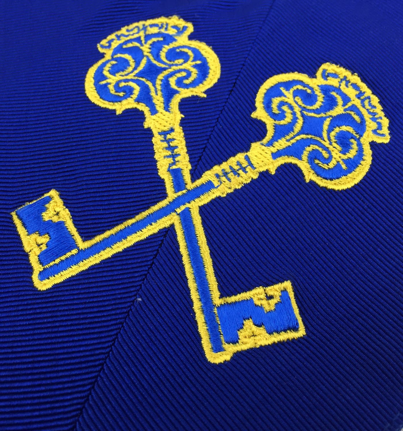 Masonic Blue Lodge Officers Collar Set of 12 - Machine Embroidered Freemason Regalia MS025 for Lodge Meetings & Ceremonies