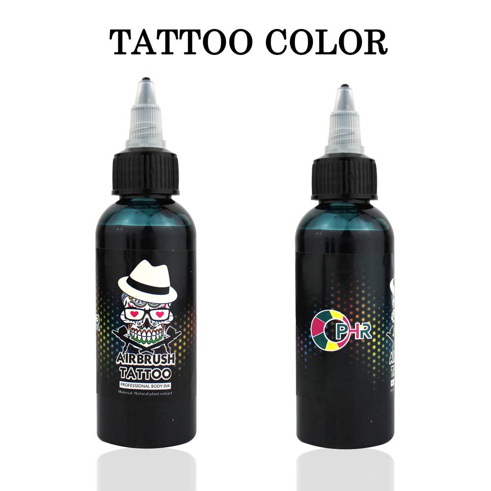 OPHIR Temporary Tattoo Ink - Professional Airbrush Body Art Pigment for Tattoo Artists (60ml/Bottle) - Perfect for Halloween, Cosplay & Festival Body Painting