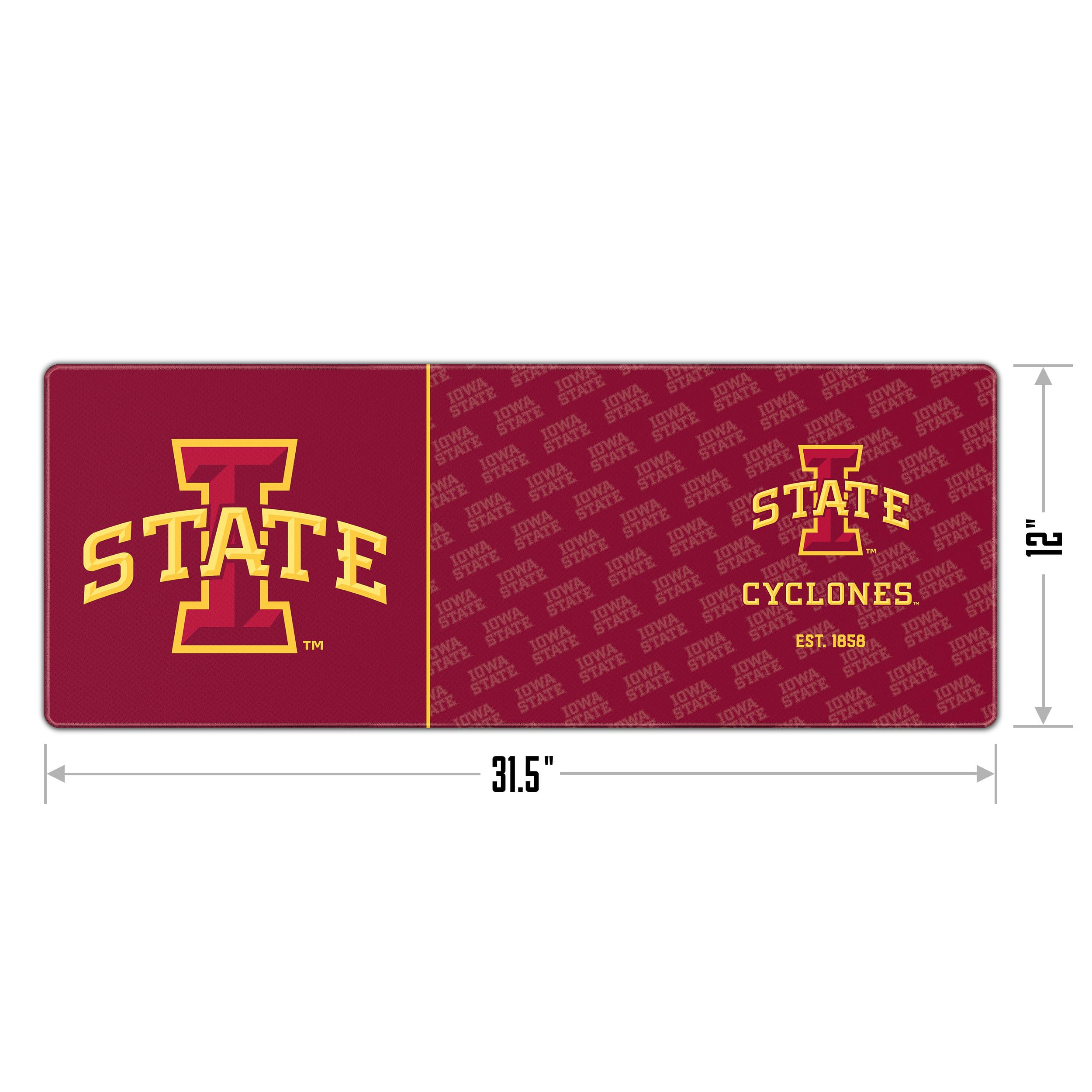 YouTheFan NCAA Iowa State Cyclones Logo Series Desk Pad - Non-Slip Mouse Pad for Gaming & Office Work - Perfect for Cyclones Fans & College Sports Enthusiasts