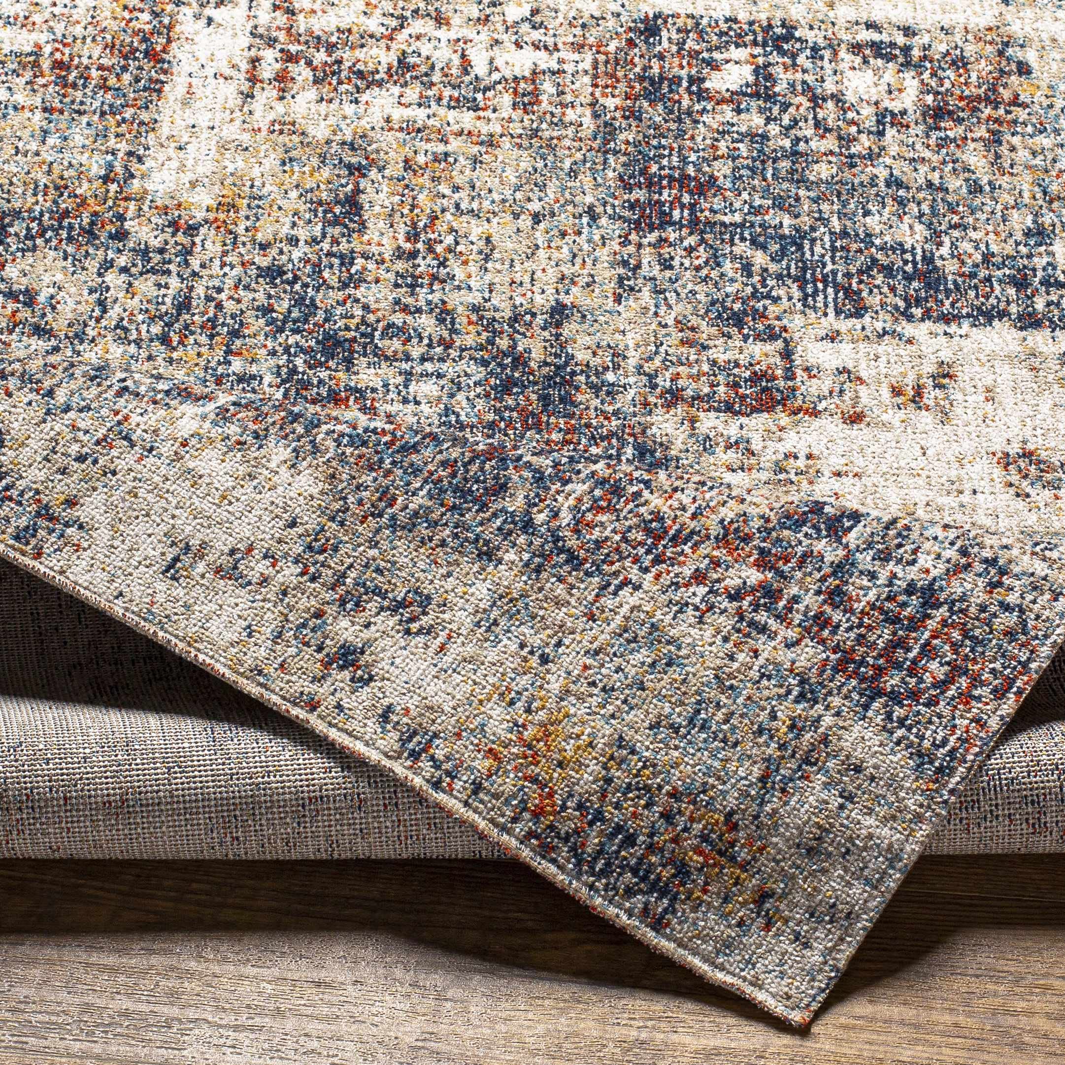 Hauteloom Bagtic Modern Blue and Beige Area Rug 5'3