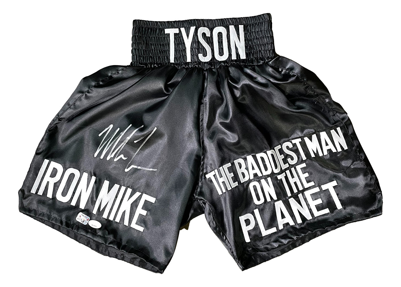 Authentic Mike Tyson Signed Black Boxing Trunks - Baddest Man Collection with JSA ITP COA - Perfect for Boxing Memorabilia Fans & Sports Collectors