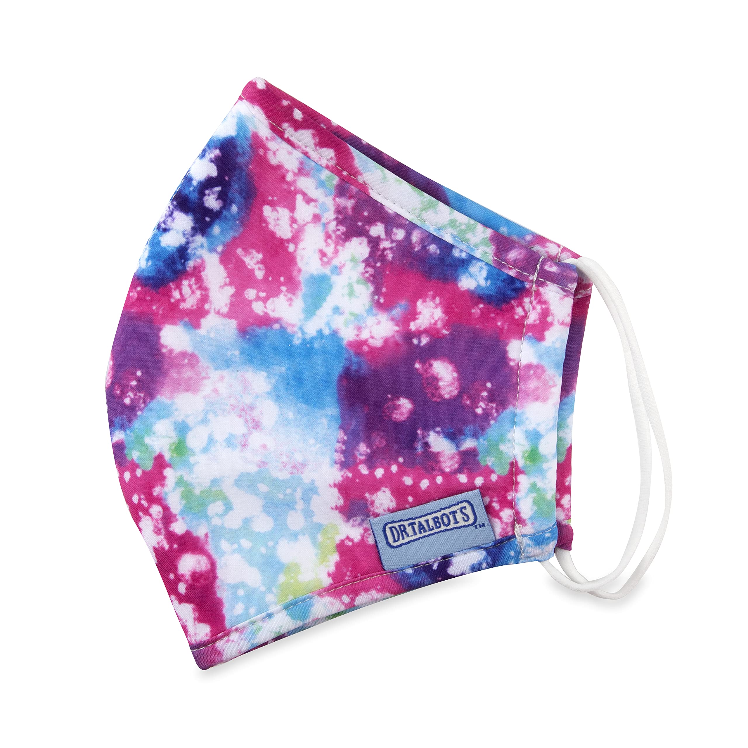 Nuby Dr. Talbot's Washable Cloth Face Mask for Kids - Reusable Rainbow Watercolor Cup Design, 1 Pack, Ages 13+ - Perfect for School, Travel & Daily Protection