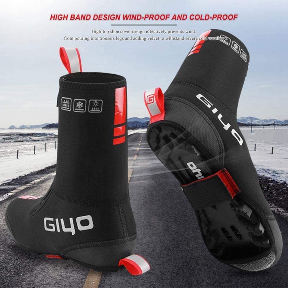 **GIYO Neoprene Waterproof Cycling Shoe Covers for Men & Women - Winterproof Bike Overshoes S-XXXL for Road & Mountain Biking - Stay Warm & Dry in Cold Weather Rides**
