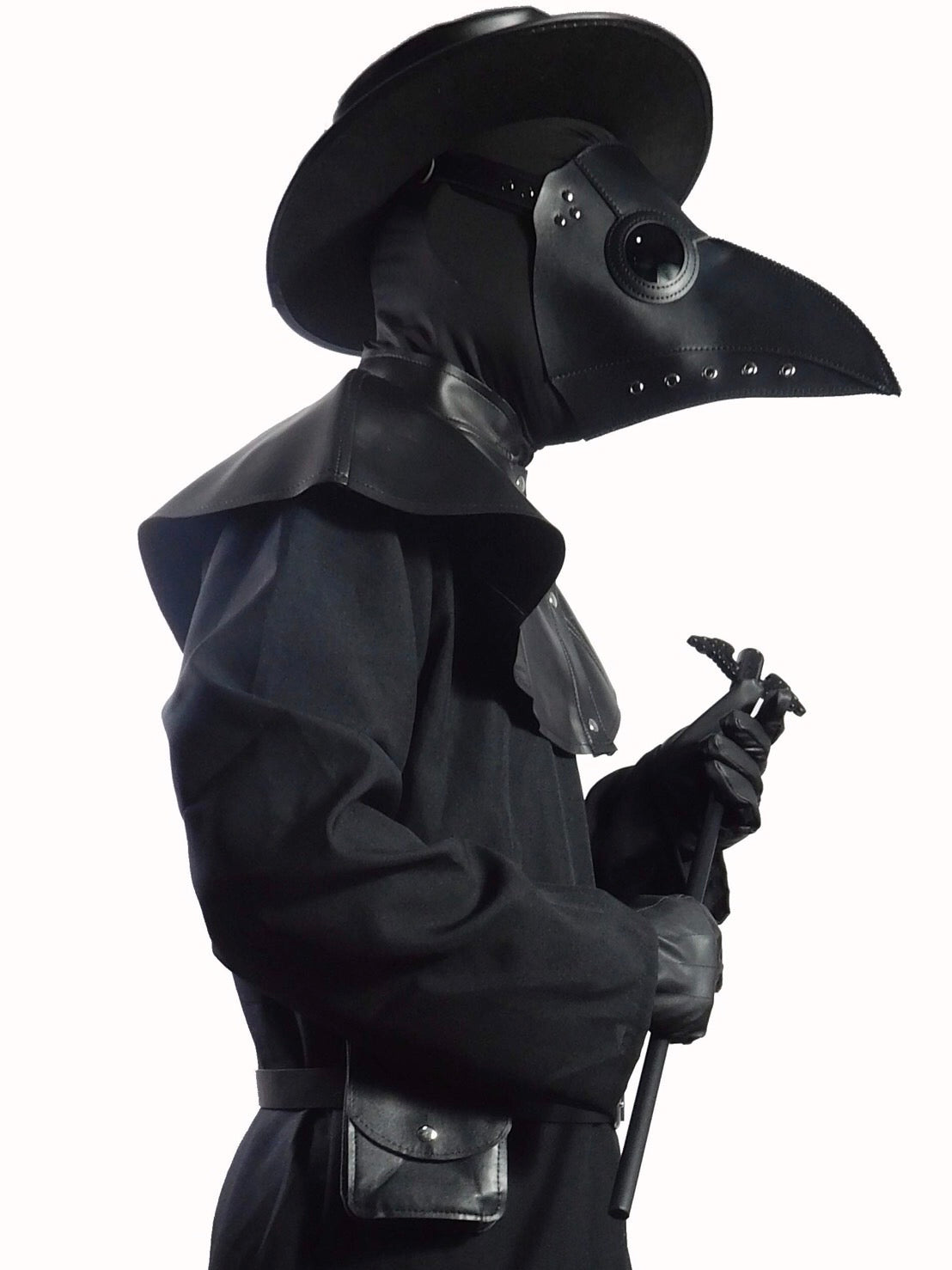 Complete Plague Doctor Costume with Minimalist Mask - Medieval Halloween Outfit, Cosplay & Historical Reenactment