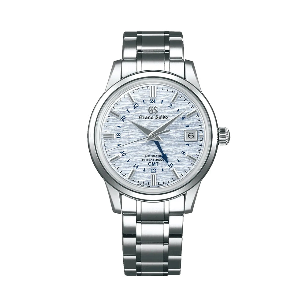 SBGJ249 Shōsho Elegance Hi-Beat 36000 GMT Automatic Watch - 39.5mm Blue Dial Stainless Steel Bracelet | Luxury Japanese Timepiece for Travelers & Watch Collectors
