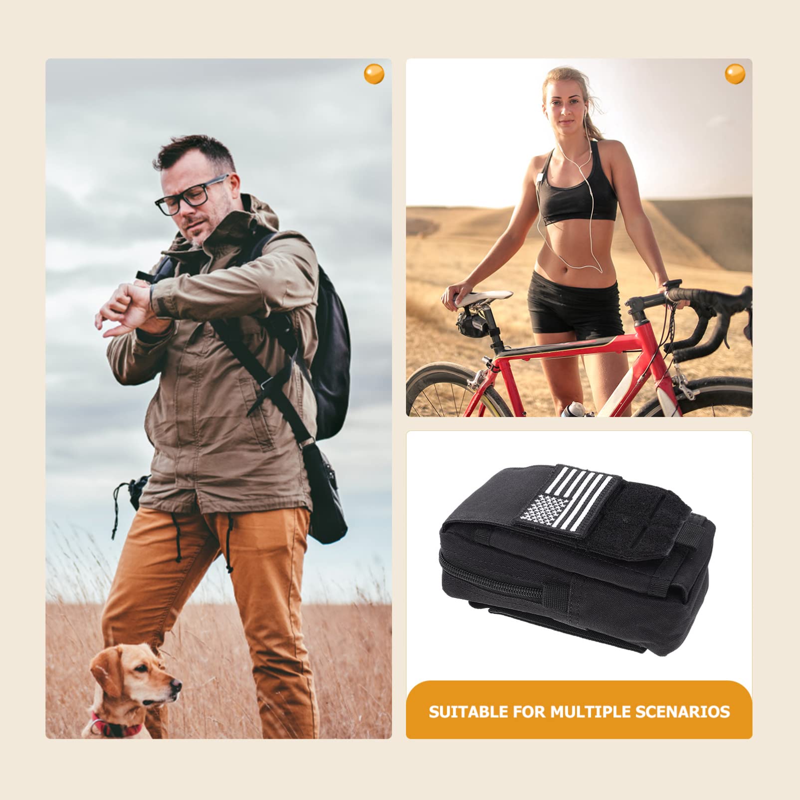 Luxshiny Tactical Belt Pouch - Durable Cell Phone Holster Waist Bag for Men & Women - Perfect for Outdoor, Hiking, Running & Duty Use - Small Utility Pouch for Phone, Keys & Essentials
