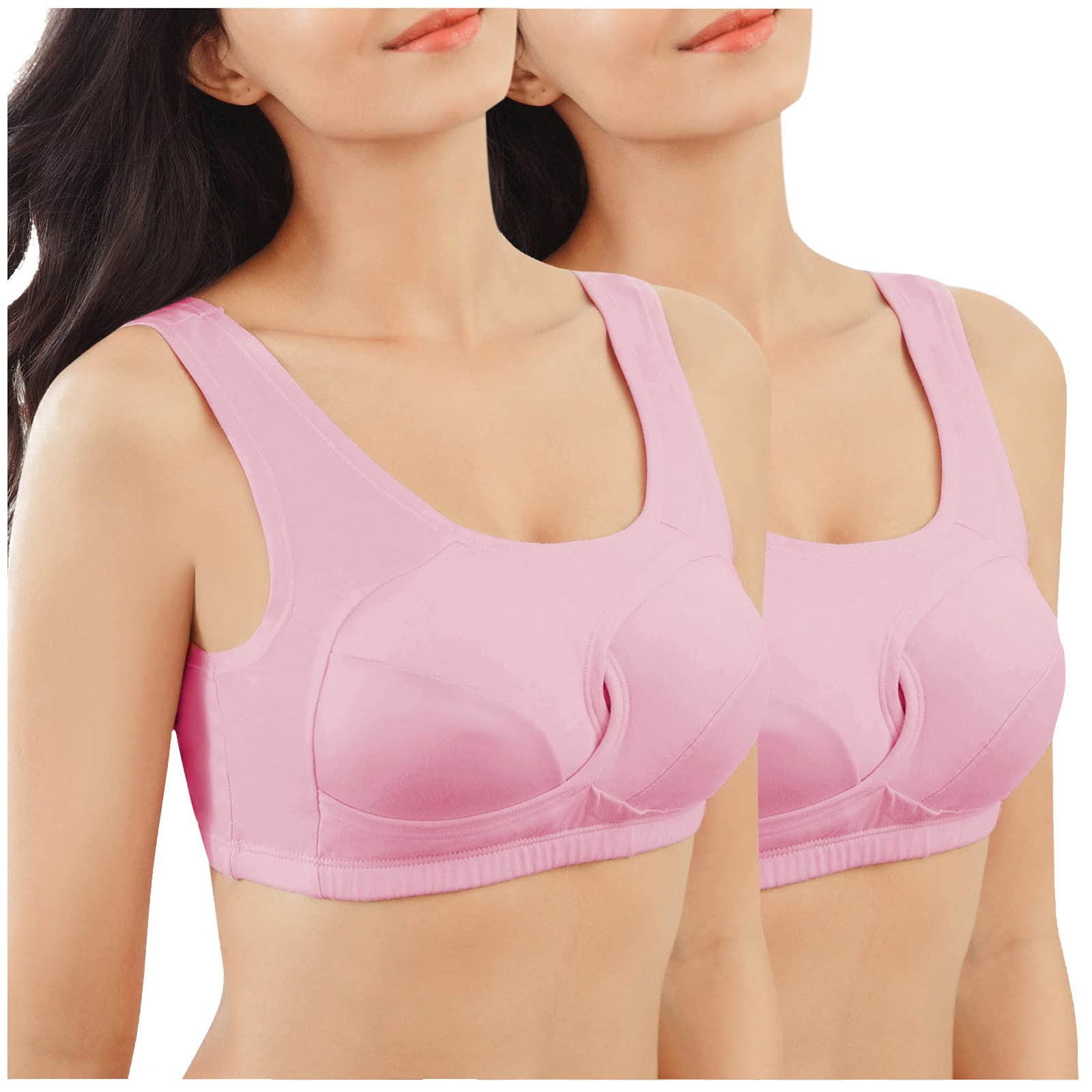 Narumard Women's Yoga Sports Bras 2-Pack - Breathable Hollow Gathered Fitness Vest for Workout, Running & Gym - Plus Size Activewear Underwear for Comfort & Support