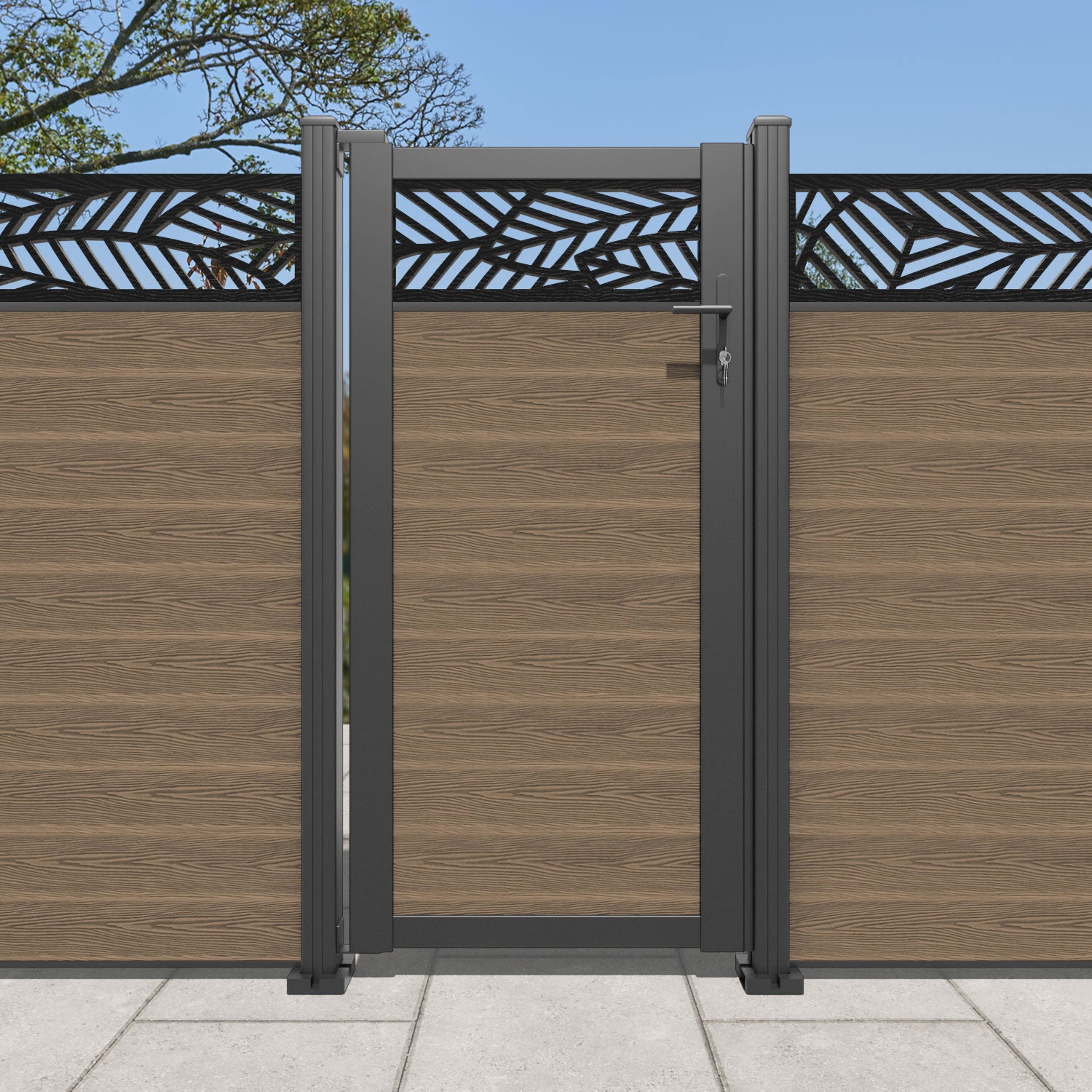Classic Teak Habitat Pedestrian Gate - Durable Wooden Garden Gate for Home & Outdoor Use - Perfect for Backyard, Patio, and Fence Entryway