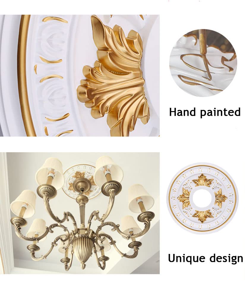 Elegant PU Decorative Ceiling Medallion for Chandeliers & Ceiling Fans - 12.3