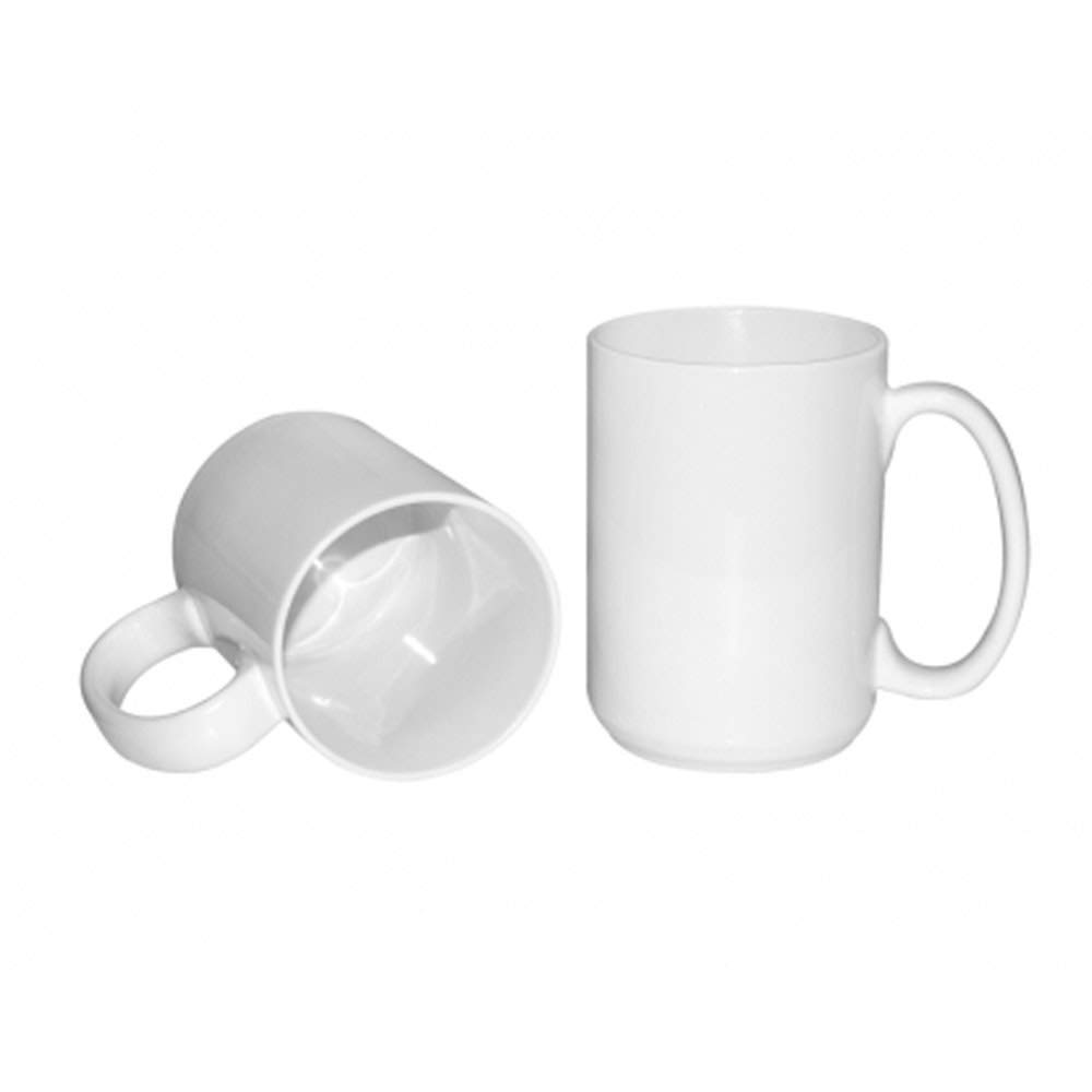 QOMOLANGMA 15 oz Sublimation Blank Ceramic Coffee Mugs - 36 Pack White Mugs for Custom Printing, Bulk Wholesale - Perfect for DIY Gifts, Office Use & Coffee Shops