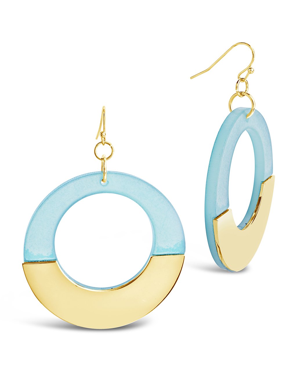 Stylish Half Resin Dangle Earrings for Women - Lightweight Boho Chic Handmade Jewelry - Perfect for Parties, Weddings & Everyday Wear