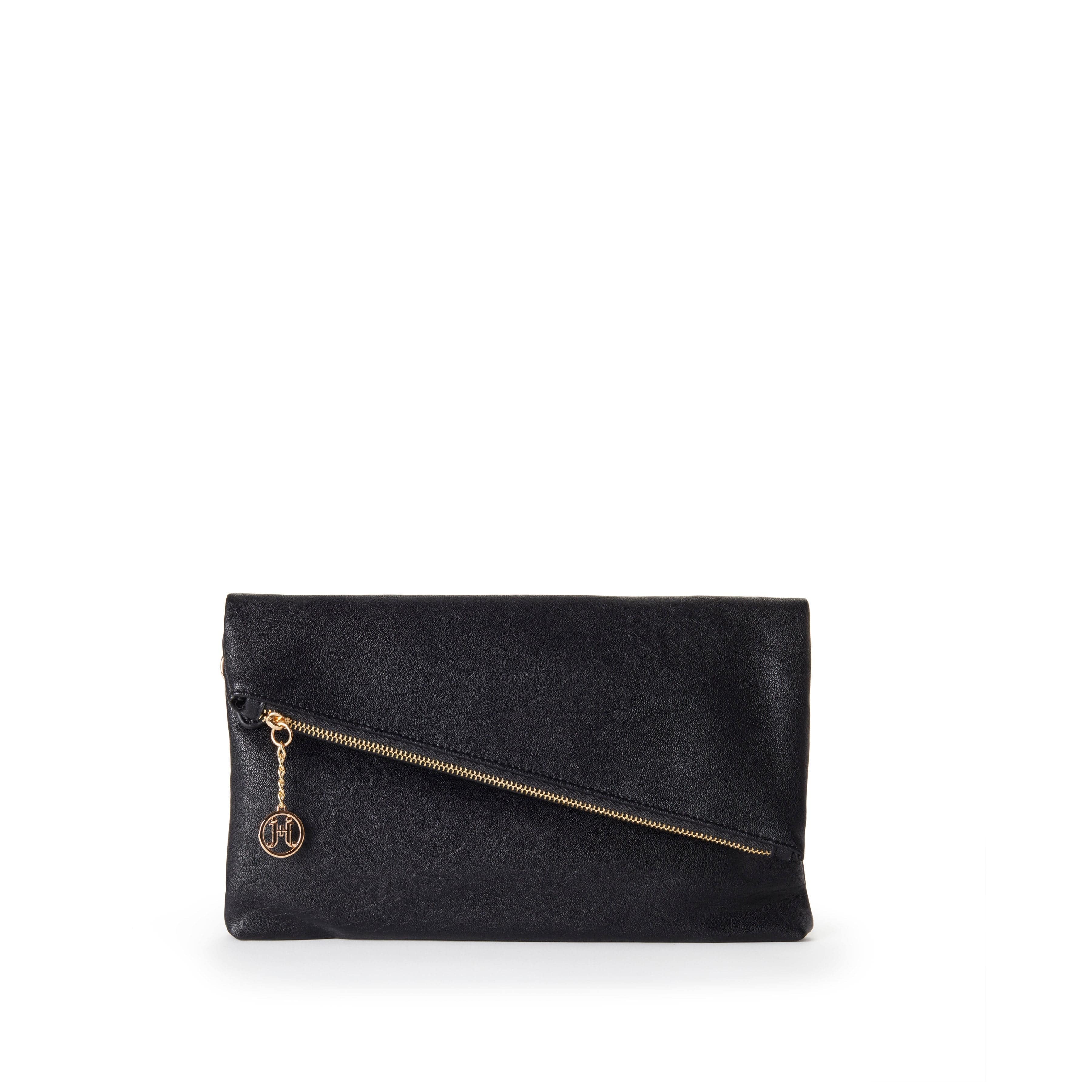 Cyndie Vegan Leather Asymmetrical Foldover Clutch - Stylish Crossbody Bag for Women | Multiple Colors | Perfect for Evening Parties, Date Nights & Special Occasions