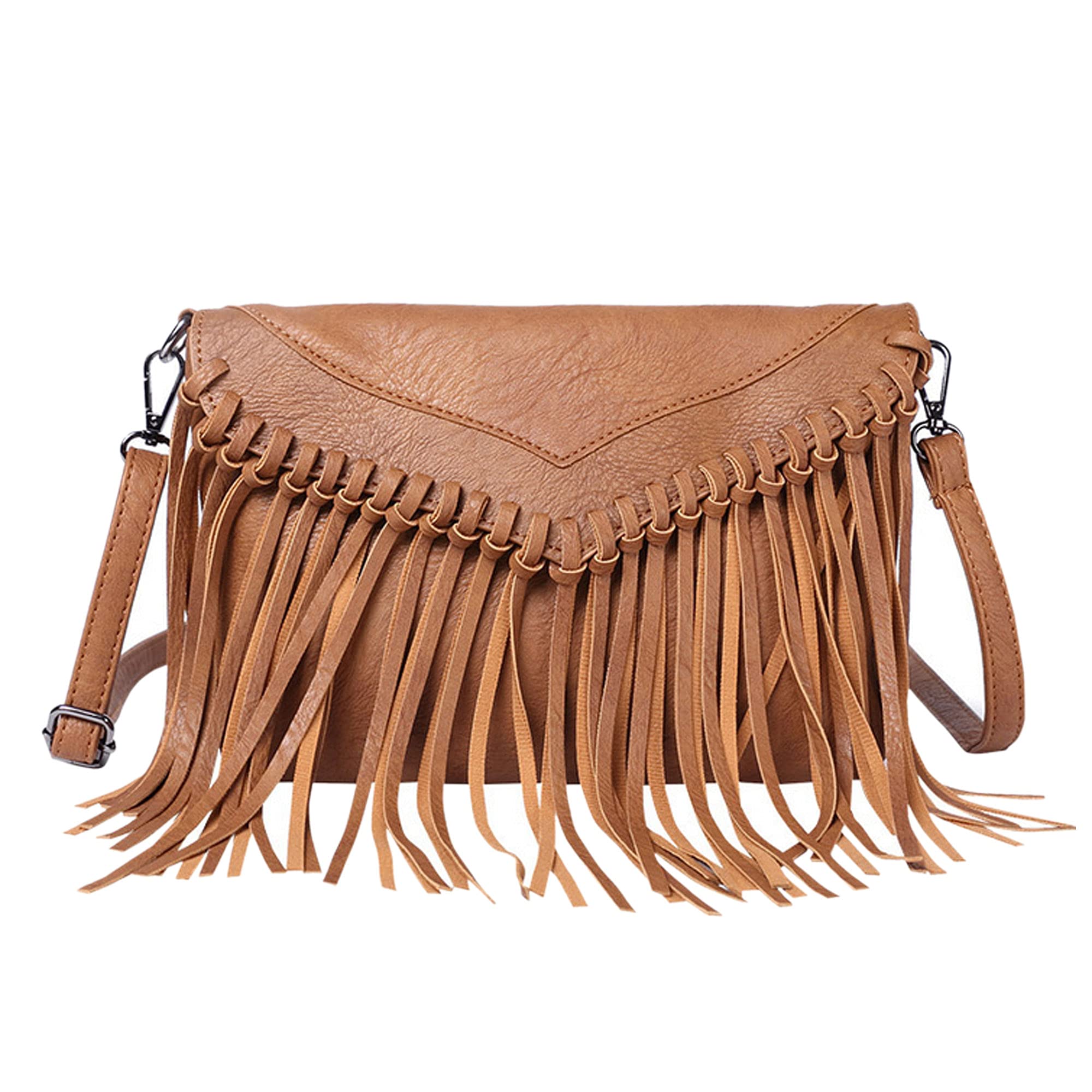 Stylish Women's PU Leather Tassel Shoulder Bag - Fringed Crossbody Messenger Handbag for Daily Use, Work & Evening Out
