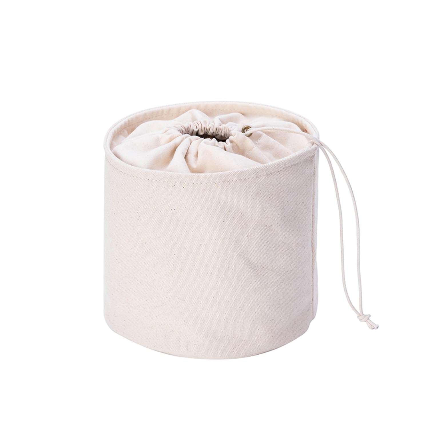 Women's Tall Round Handbag Organizer Insert - Canvas Purse Storage & Cosmetic Pouch for Bucket Bags - Perfect for Makeup, Travel & Daily Essentials Organization