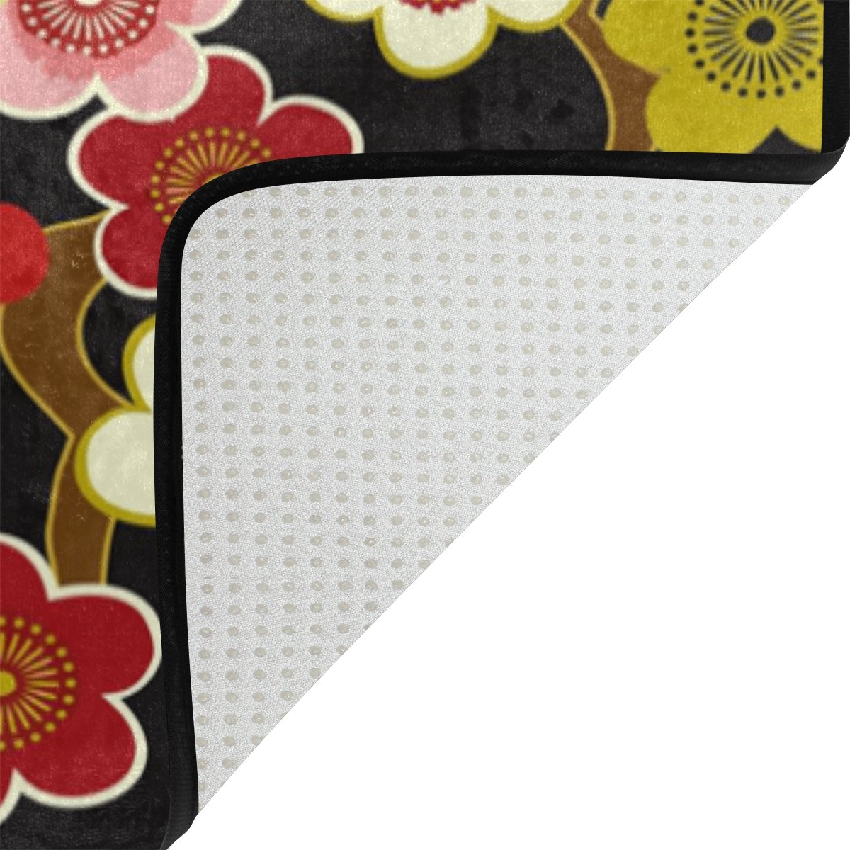 ALAZA Japanese Floral Crane Bird Area Rug - 5'3