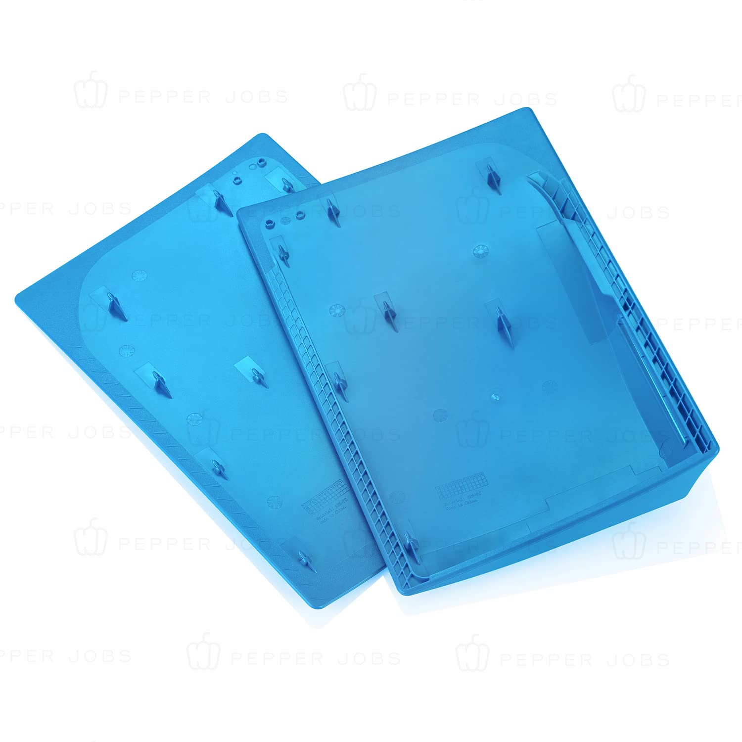 PEPPER JOBS Shockproof PS5 Console Cover - Hard ABS Protective Case with Anti-Scratch & Dustproof Design for PS5 Disc Edition (Starlight Blue) | Perfect for Gaming Protection & Home Decor